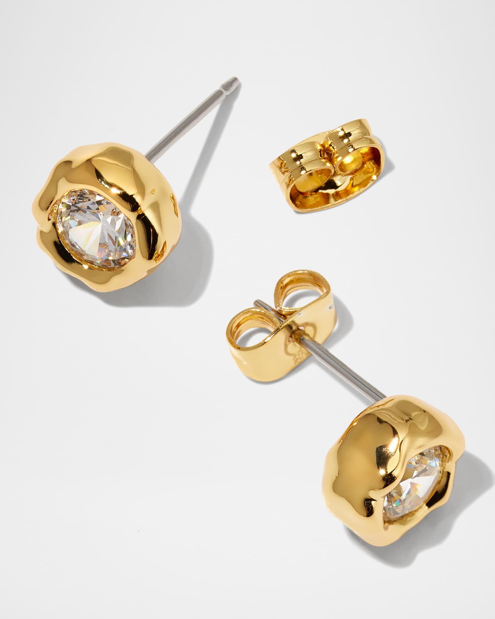 Alexis Bittar Asterales 14Kゴールド ピアス Alexis Bittar Asterales Gold CZ Small Hoop Earrings | Neiman