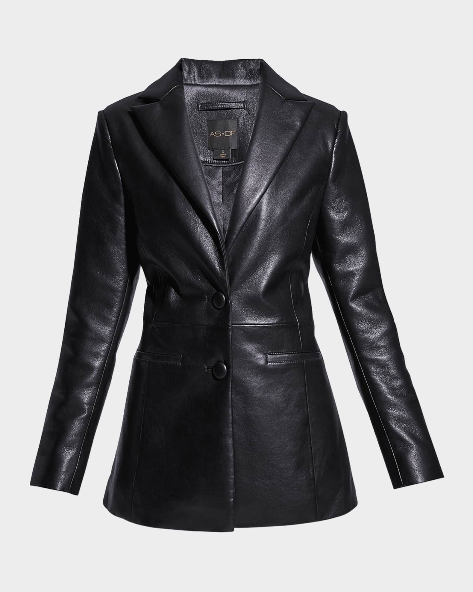 Jordan Recycled Leather Boyfriend Blazer 0