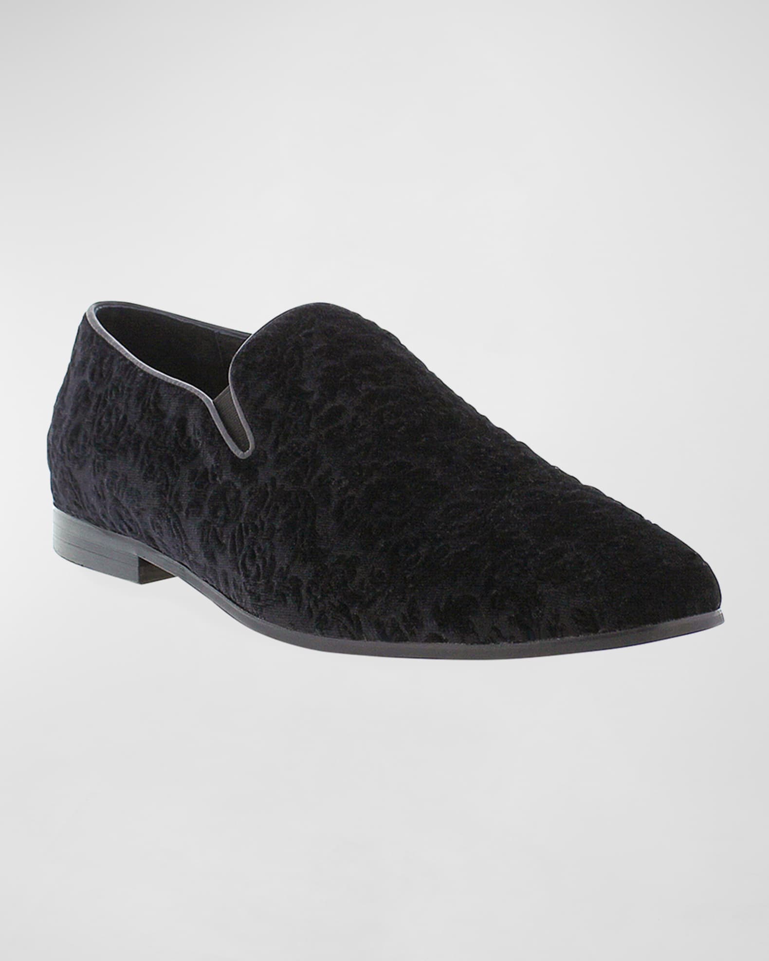 Men's Sonoma Floral Skull-Embossed Velvet Loafers 1