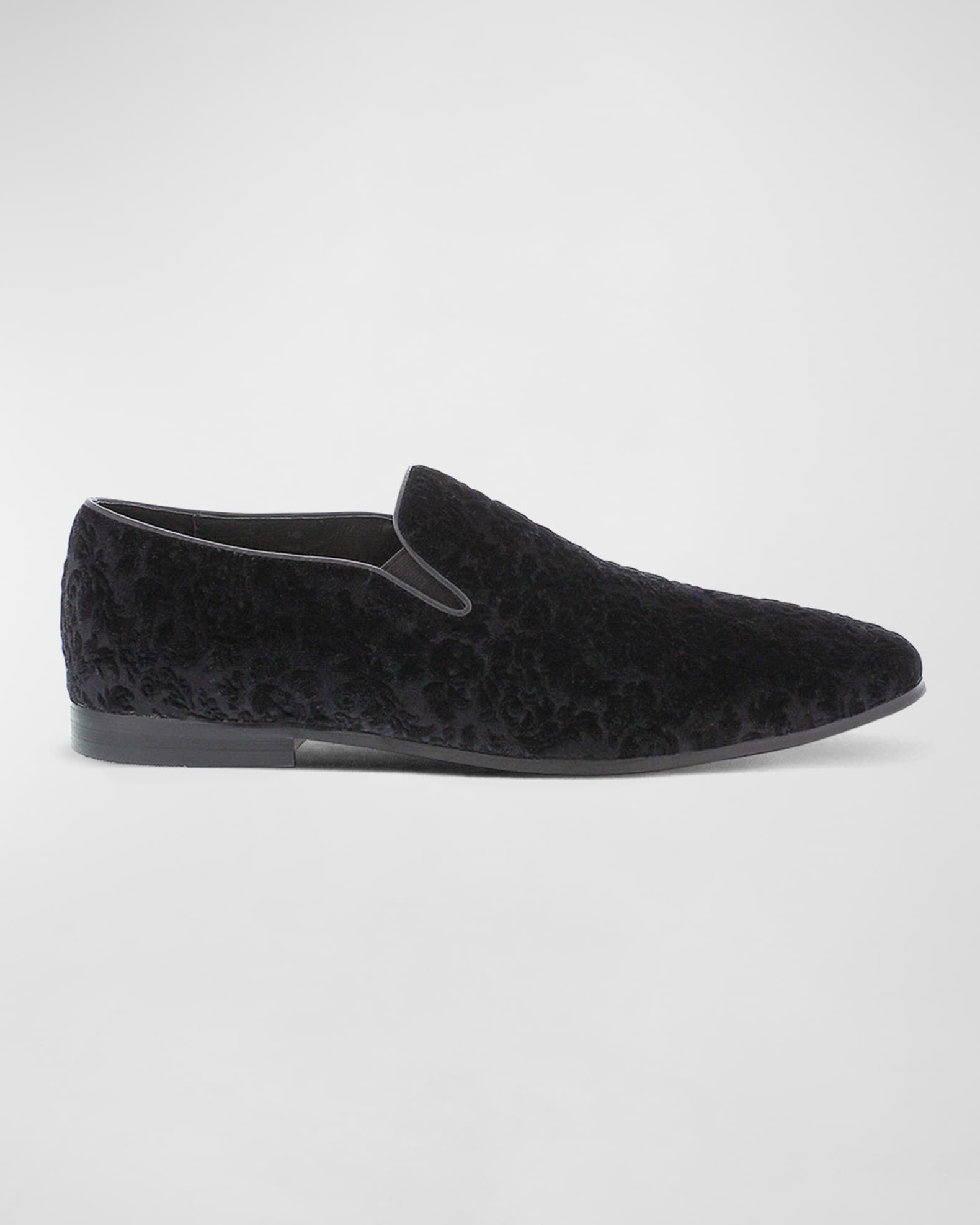 Men's Sonoma Floral Skull-Embossed Velvet Loafers 0