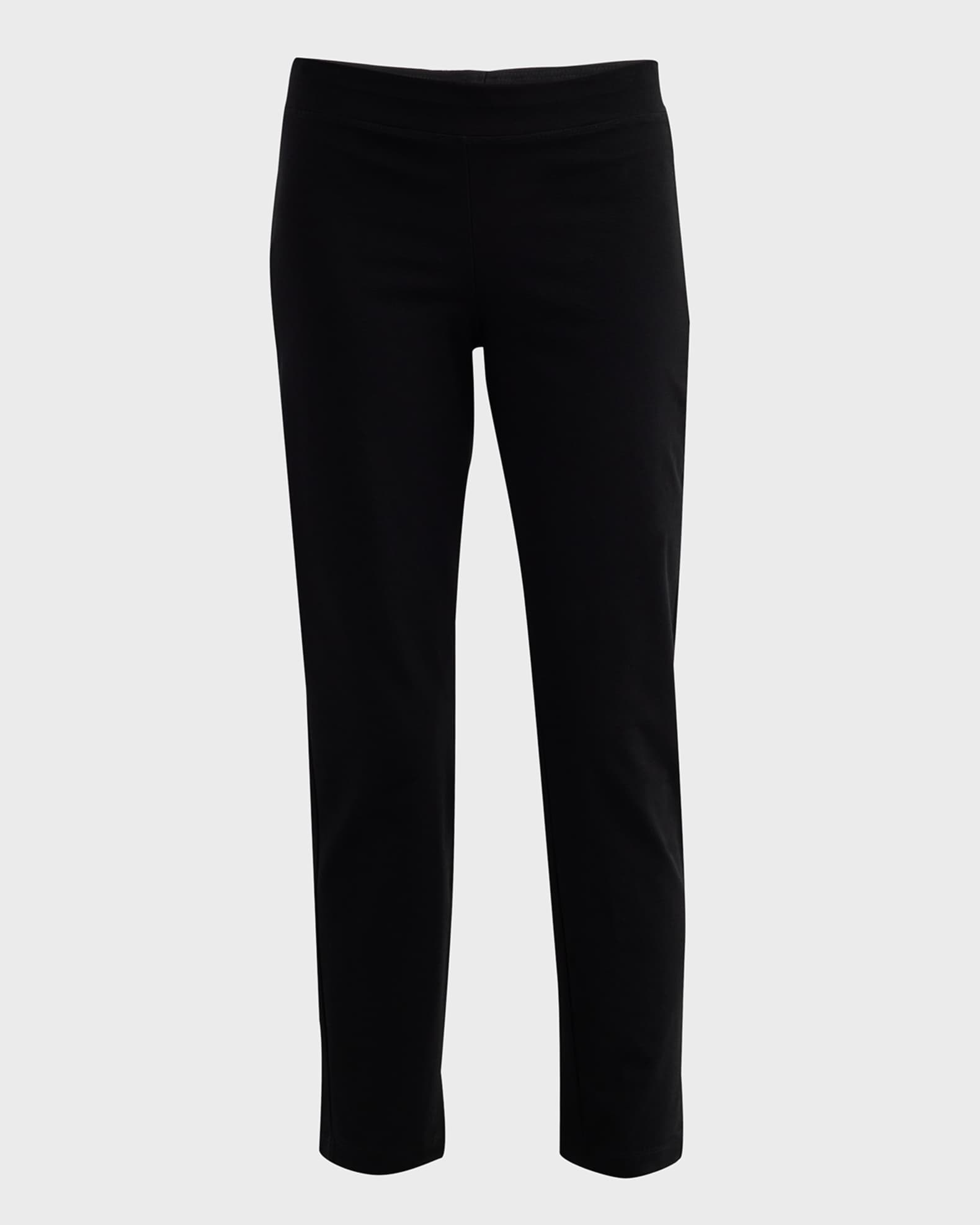 Quince Women's Stretch Crepe Pleated Ankle Pants in Black sz 10