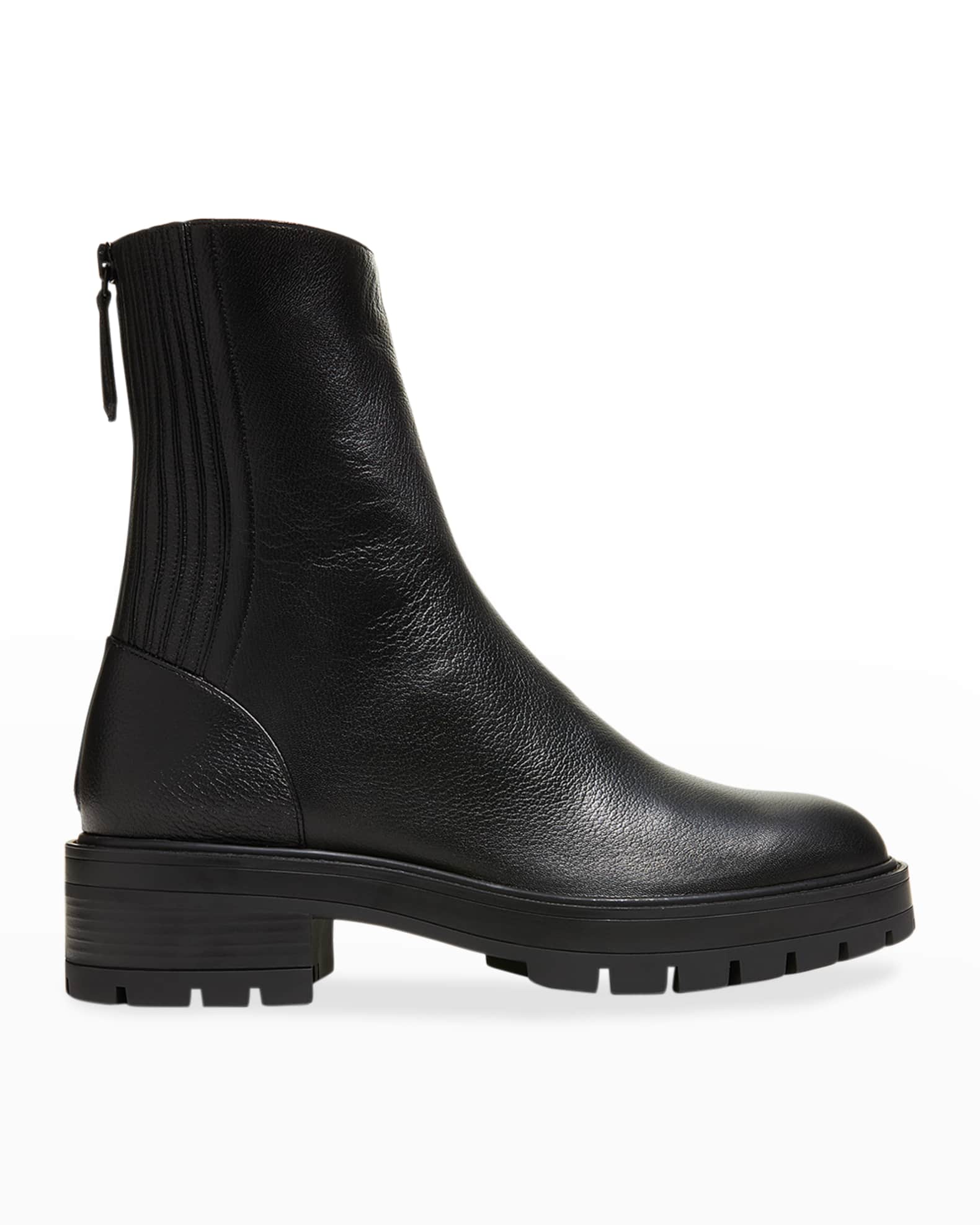 aquazzura saint honore combat almond toe boots
