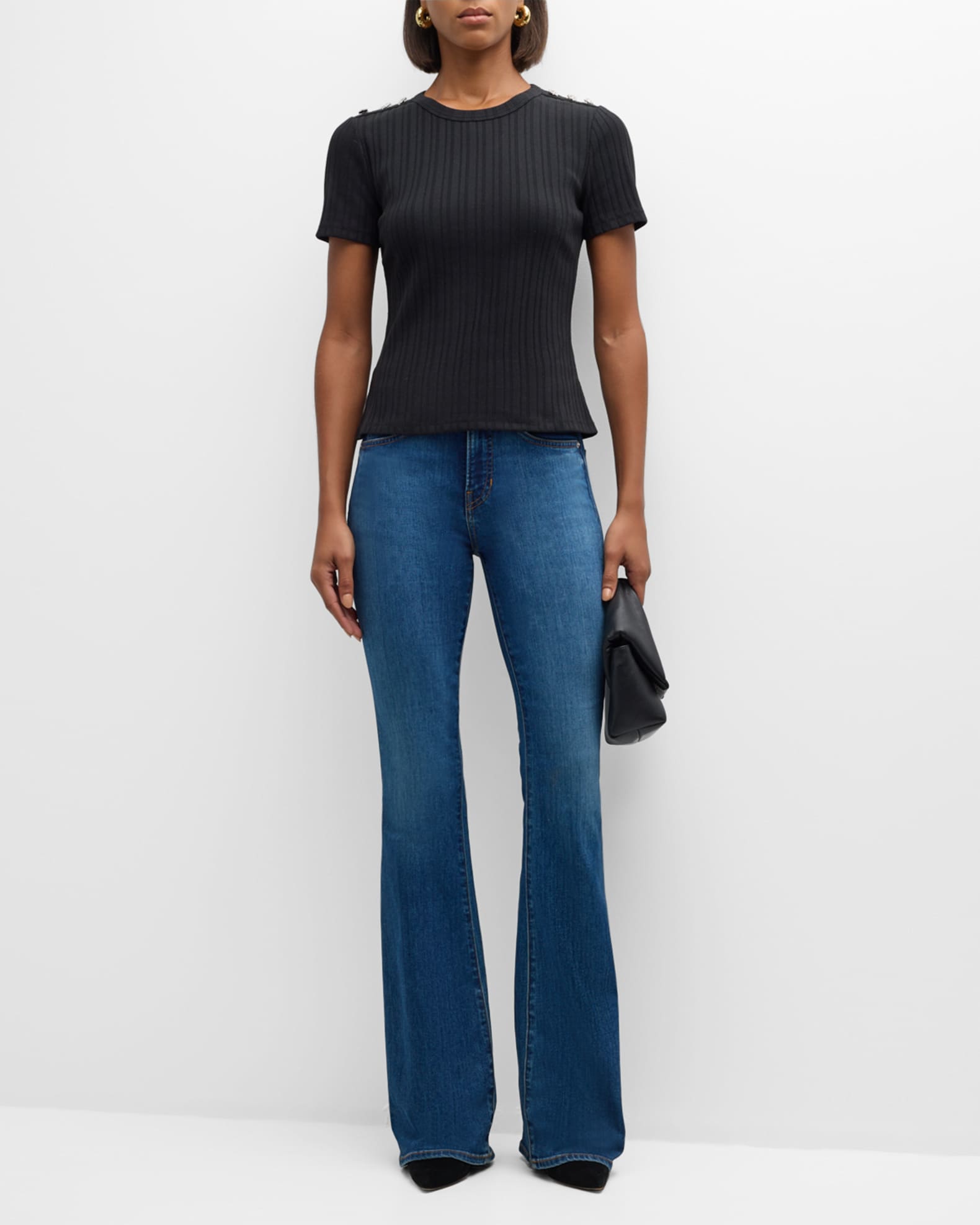 Beverly High-Rise Skinny Flare Jeans 1