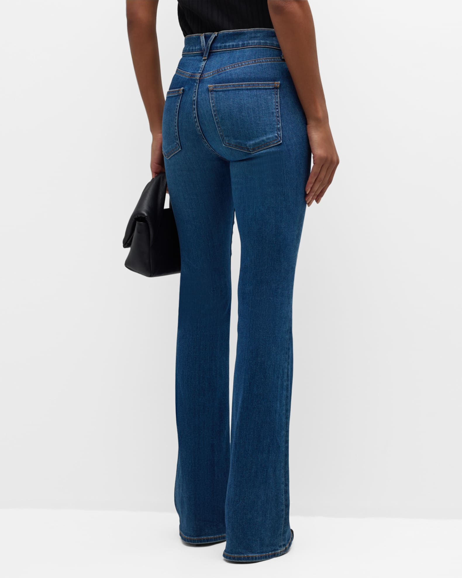 Veronica Beard Beverly High-Rise Skinny Flare Jeans Neiman Marcus
