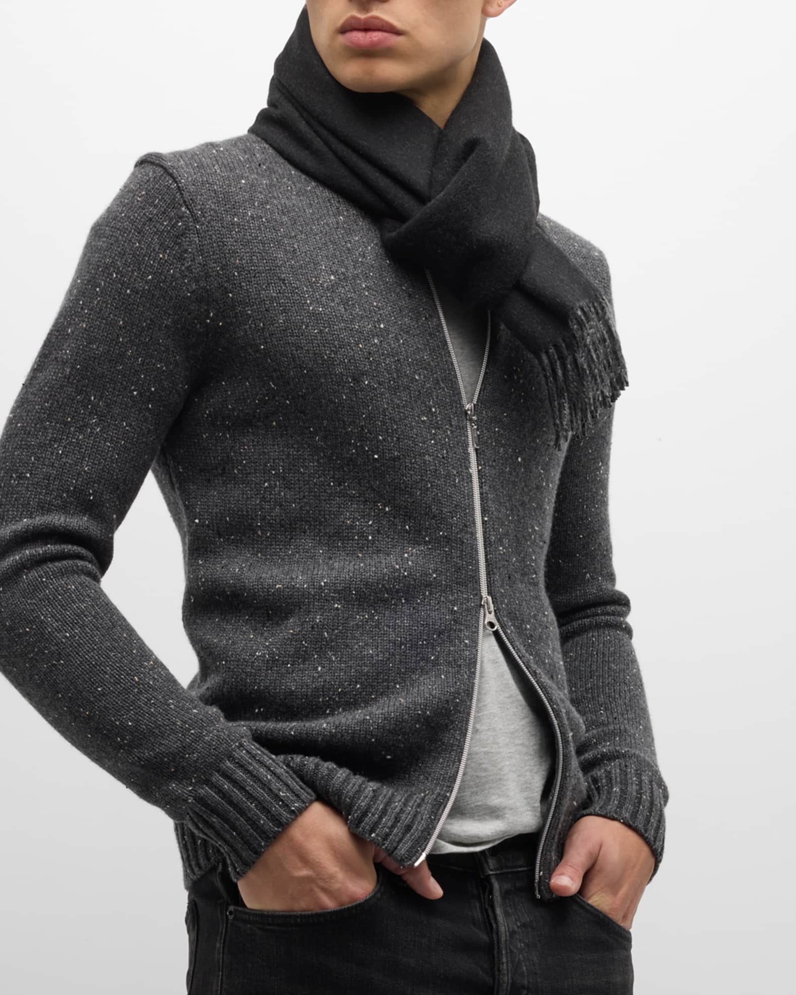 Neiman Marcus Men's DoubleFace Cashmere Scarf Neiman Marcus