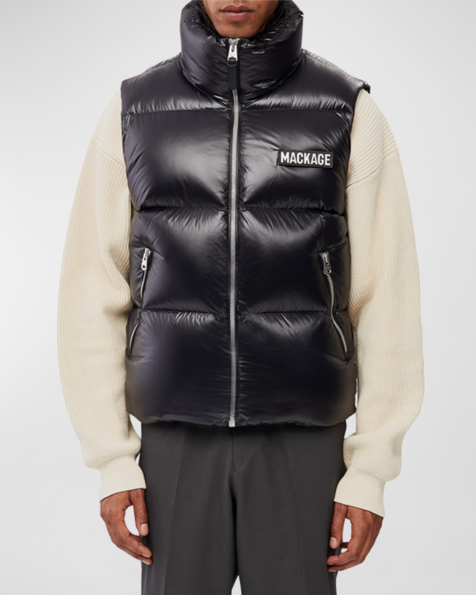 Mackage logo-patch padded jacket - Neutrals