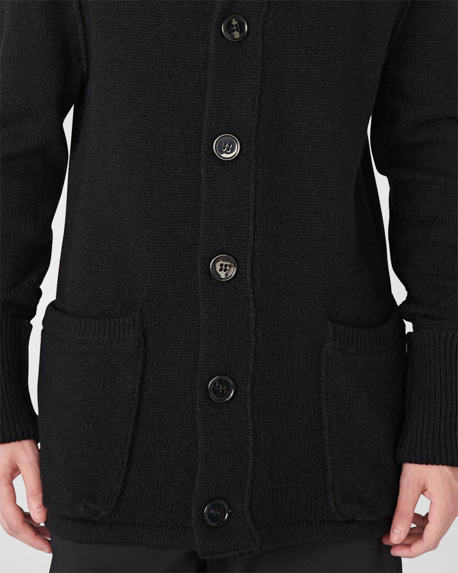 Karl Lagerfeld Paris Men's PatchPocket Cardigan Sweater Neiman Marcus