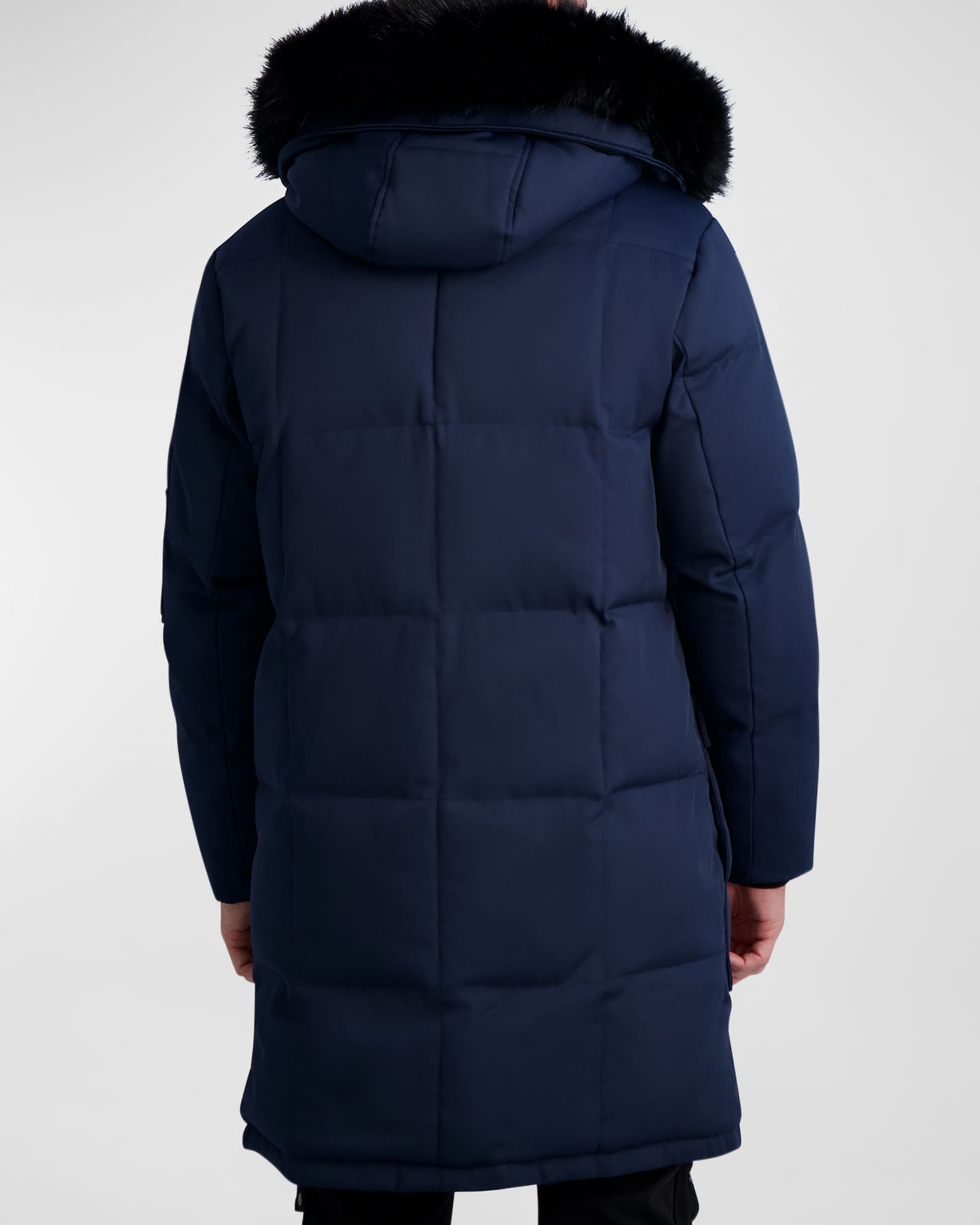 Faux fur lined parka mens sale