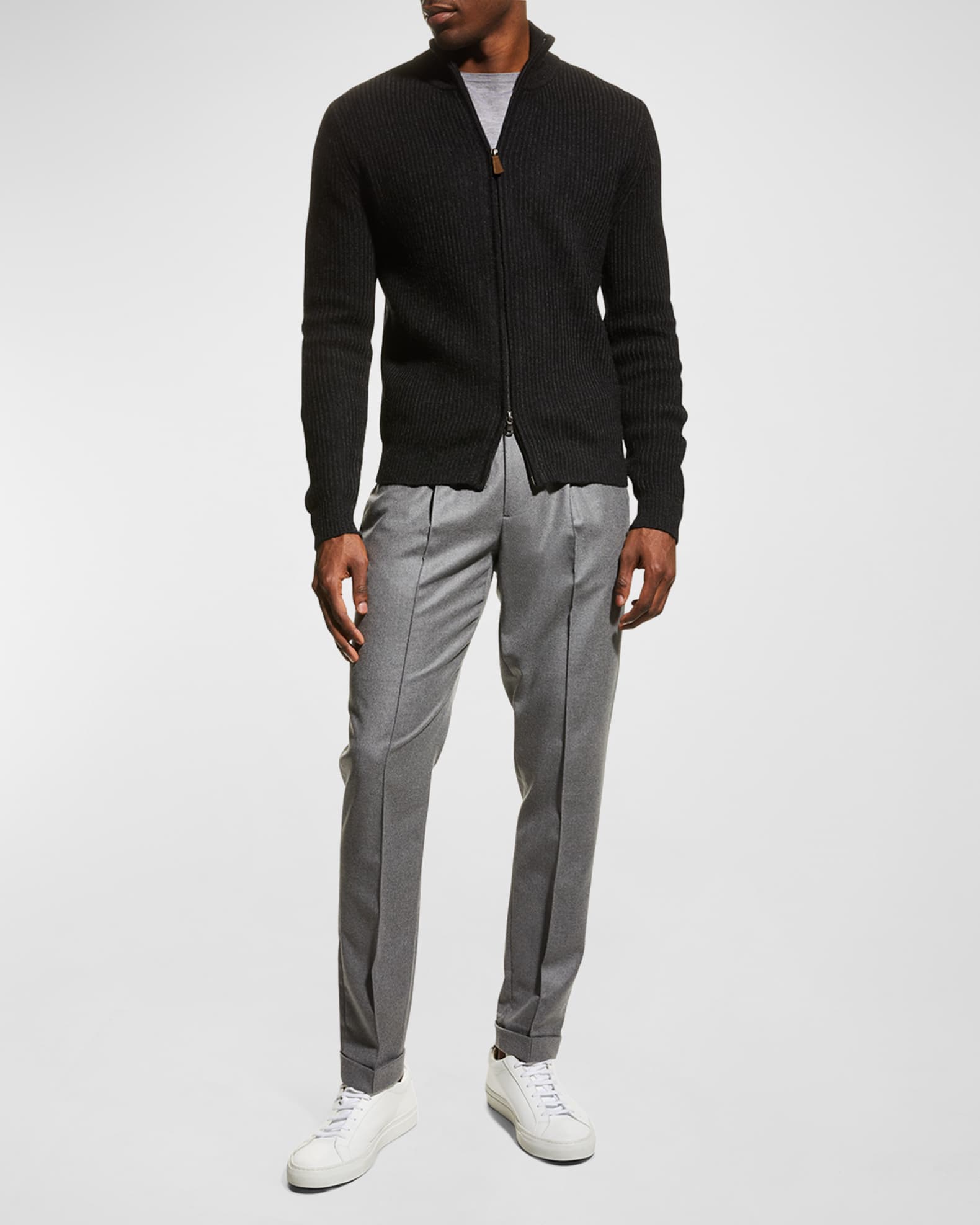 Mens full zip cashmere sweater shop