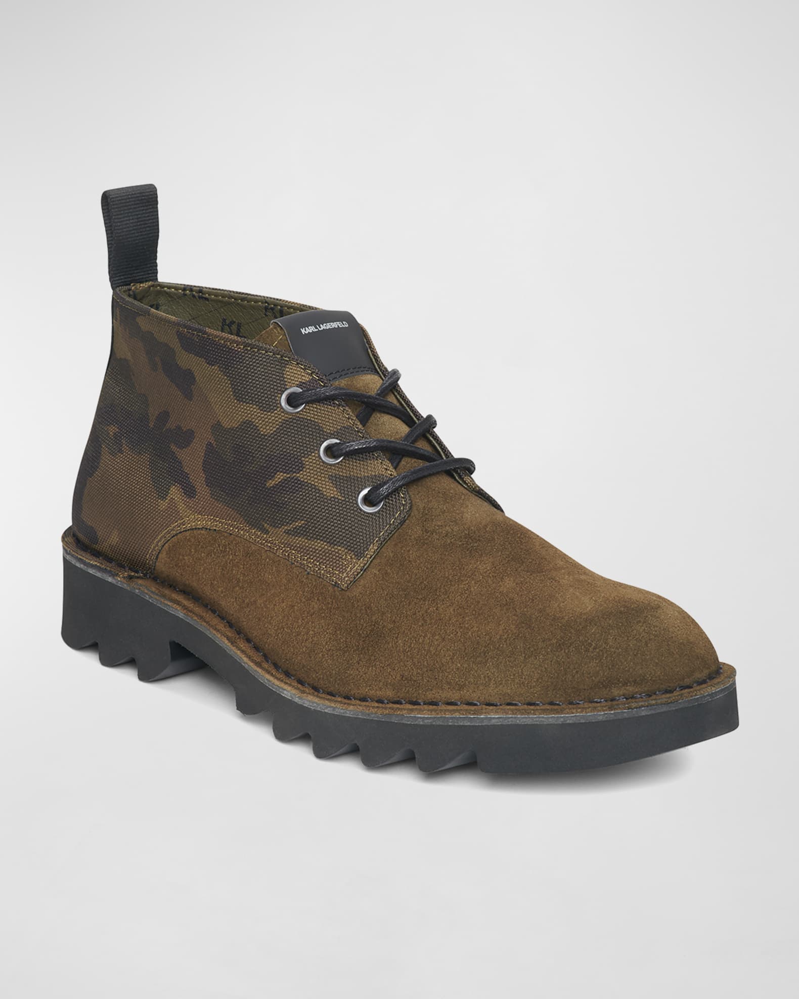 Karl lagerfeld suede boots best sale