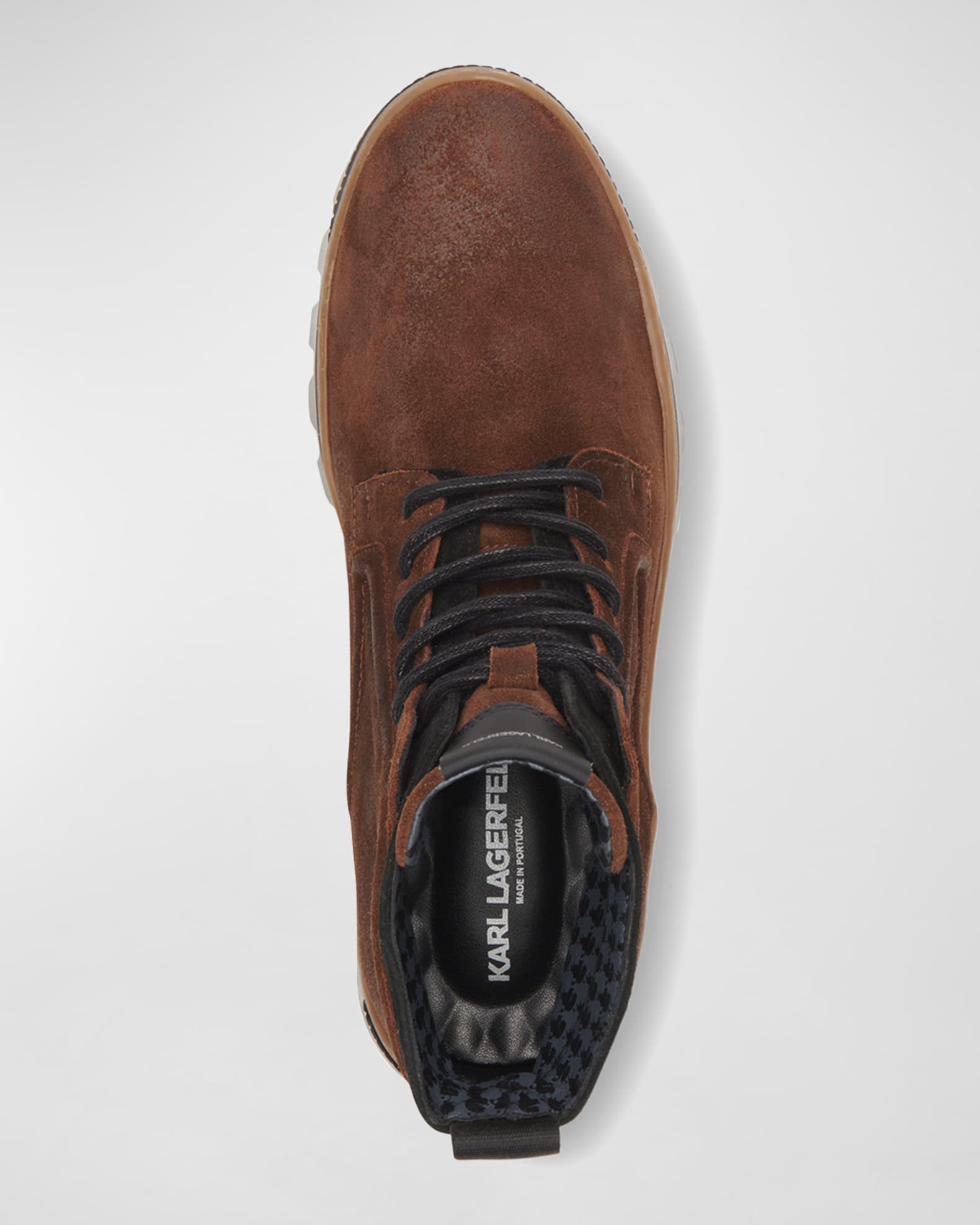 Men's Lug-Sole Suede Combat Boots  1
