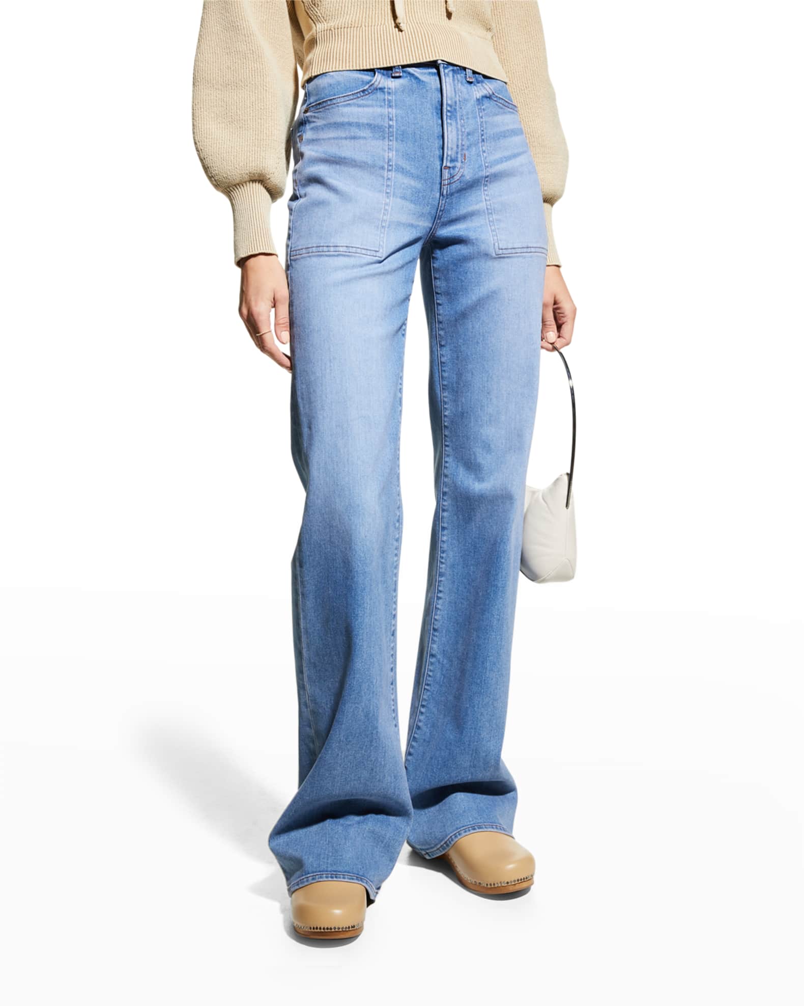 Crosbie Wide-Leg Jeans with Pocket Details 0
