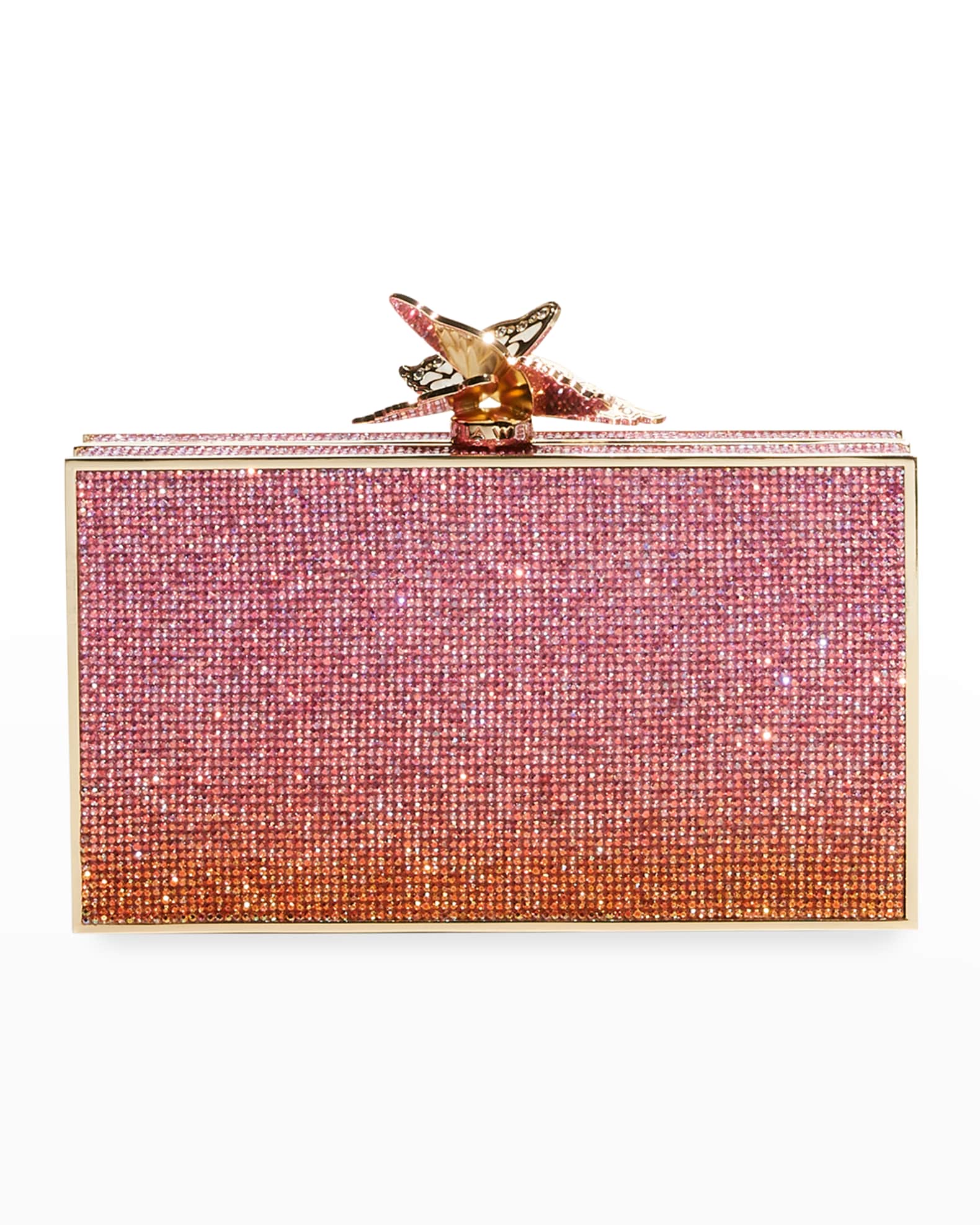 Sophia Webster Clara Butterfly Crystal Box Clutch Bag | Neiman Marcus