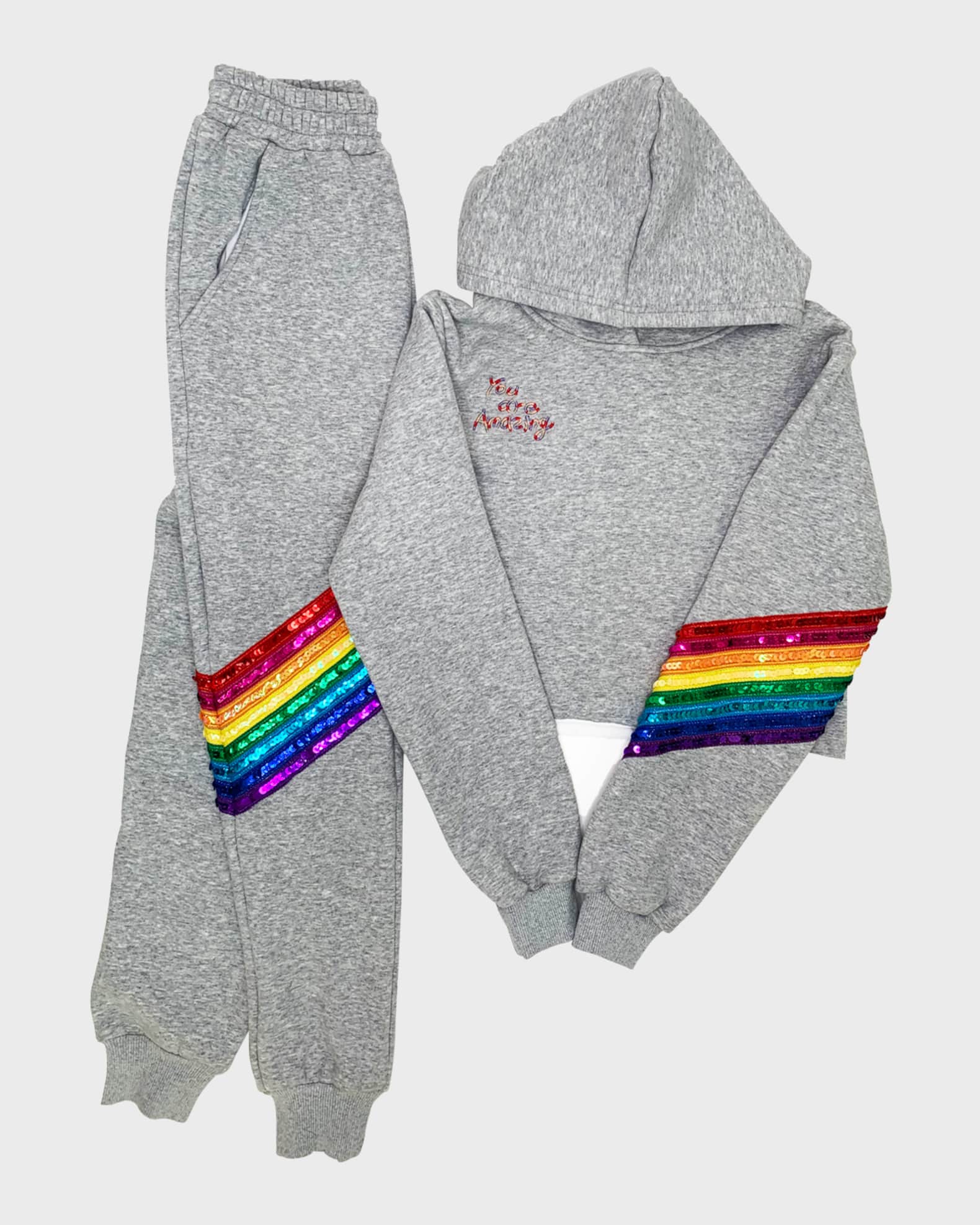 Rainbow discount jogger set