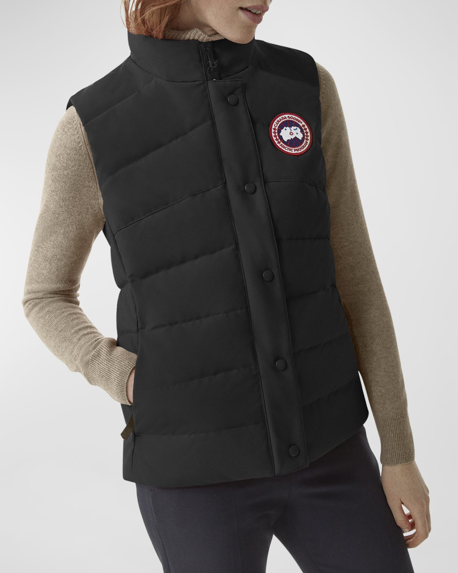 Slim-Fit Goose Down Printed Puffer Vest