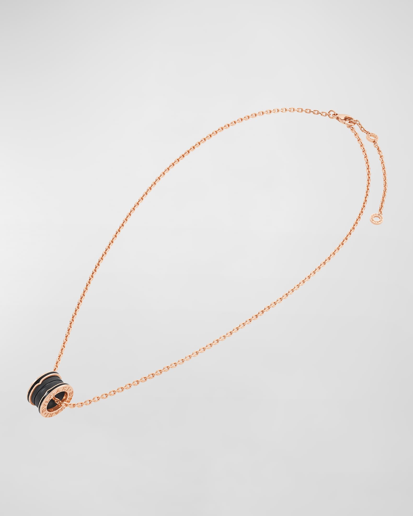 BVLGARI B.Zero1 Pendant Necklace in Pink Gold and Matte Black