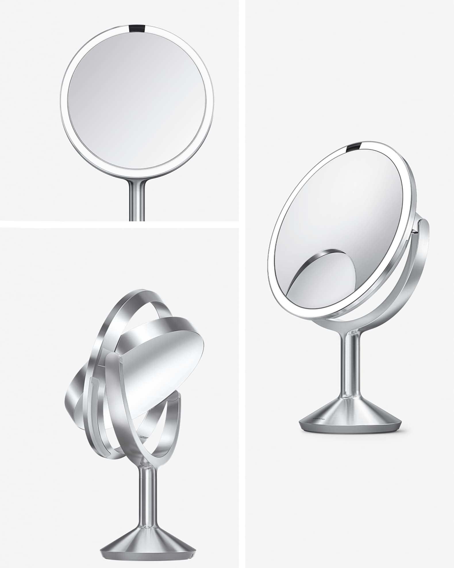 SimpleHuman Silver Makeup Mirrors