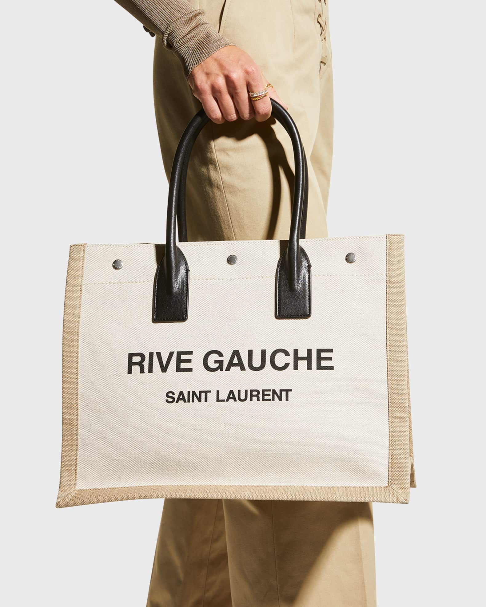 Ysl rive gauche canvas tote cheap