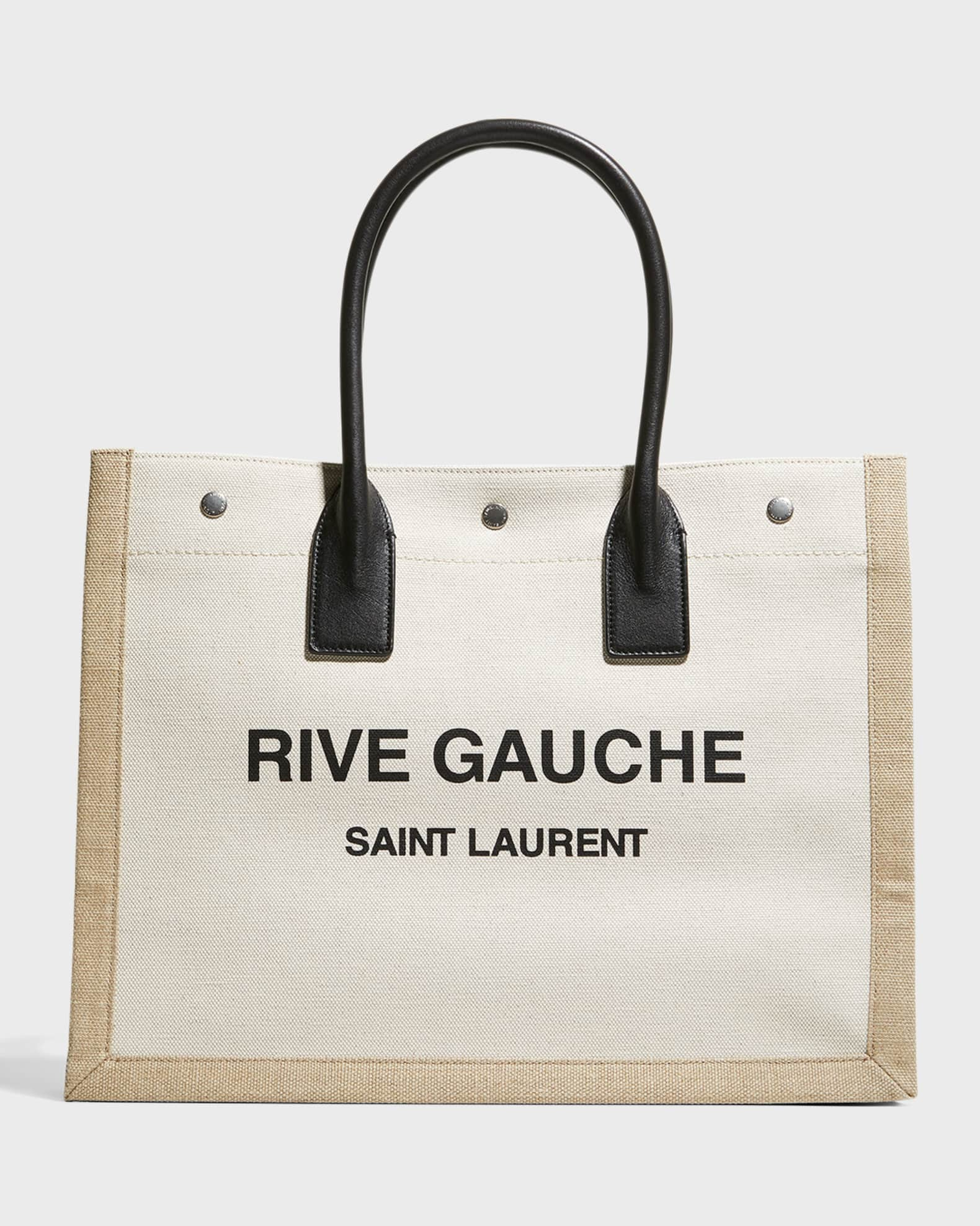 Saint Laurent Rive Gauche Logo Canvas Tote