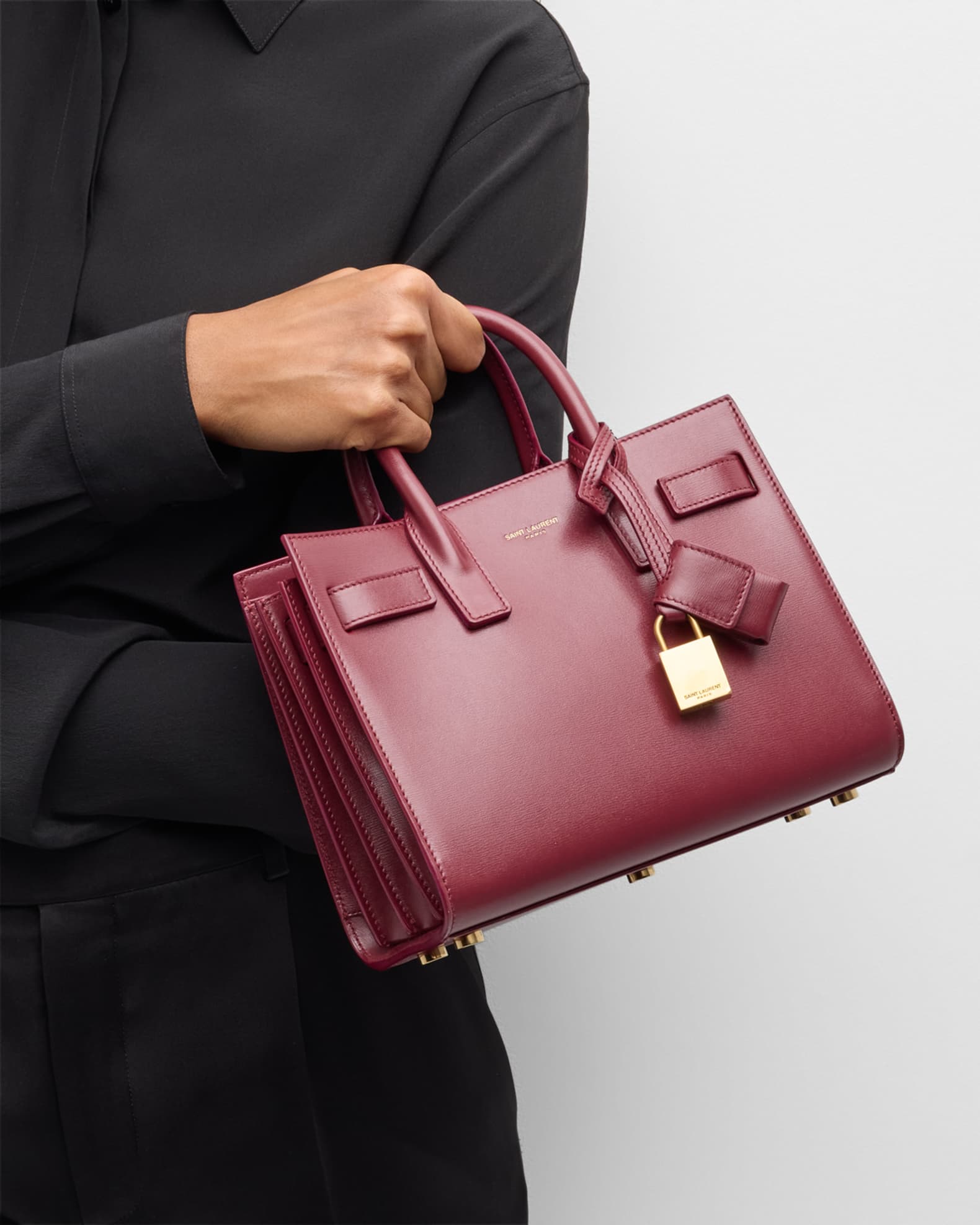 Sac De Jour Nano Top Handle Bag in Smooth Leather