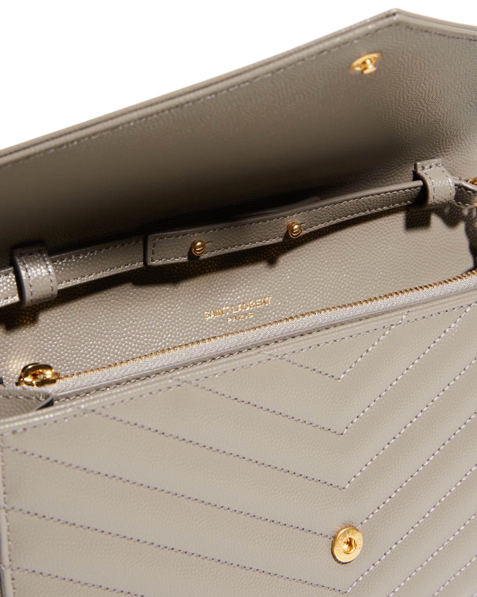 Saint Laurent YSL Envelope Flap Wallet on Chain Neiman Marcus