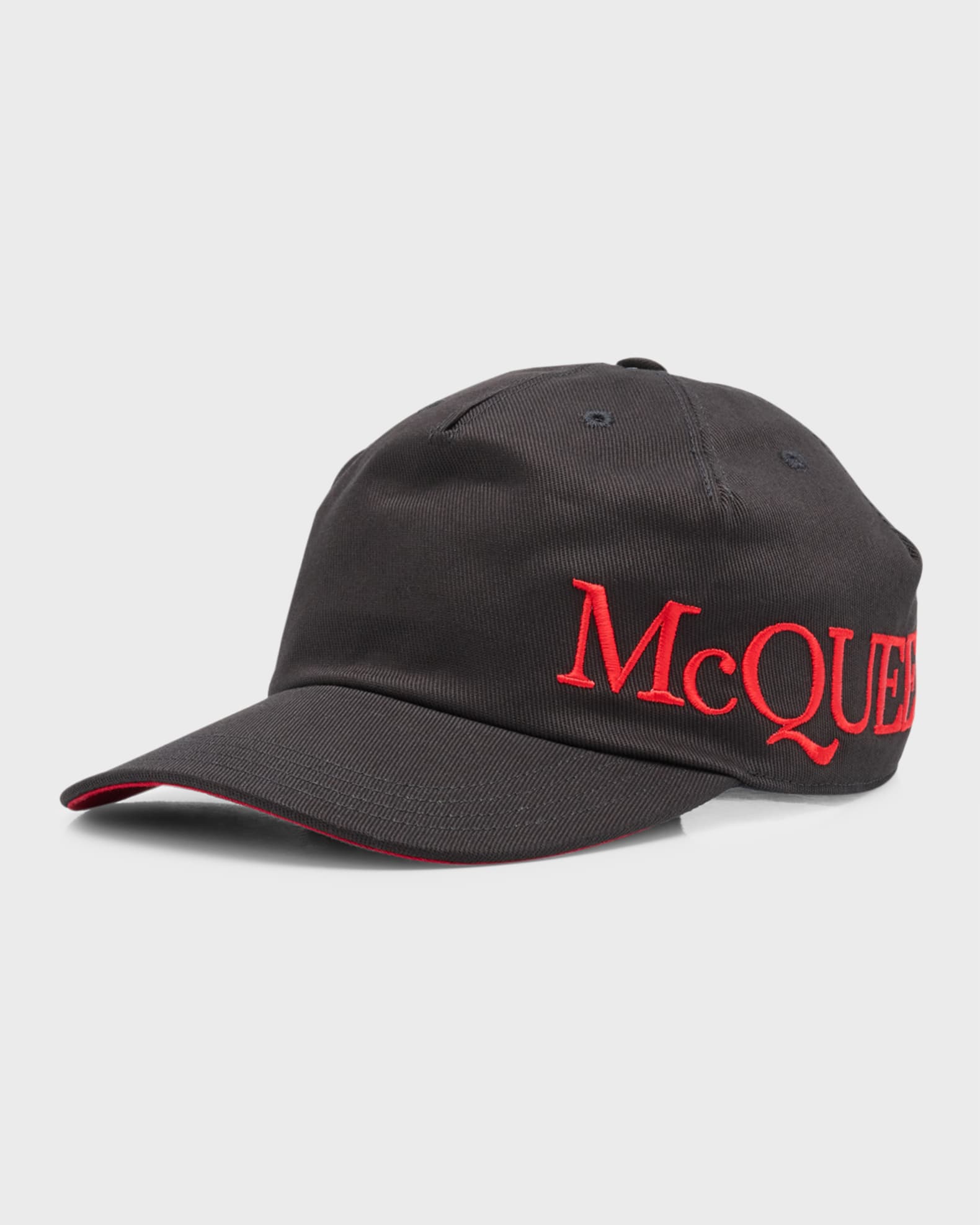 Alexander McQueen Men's Oversized Logo Baseball Hat