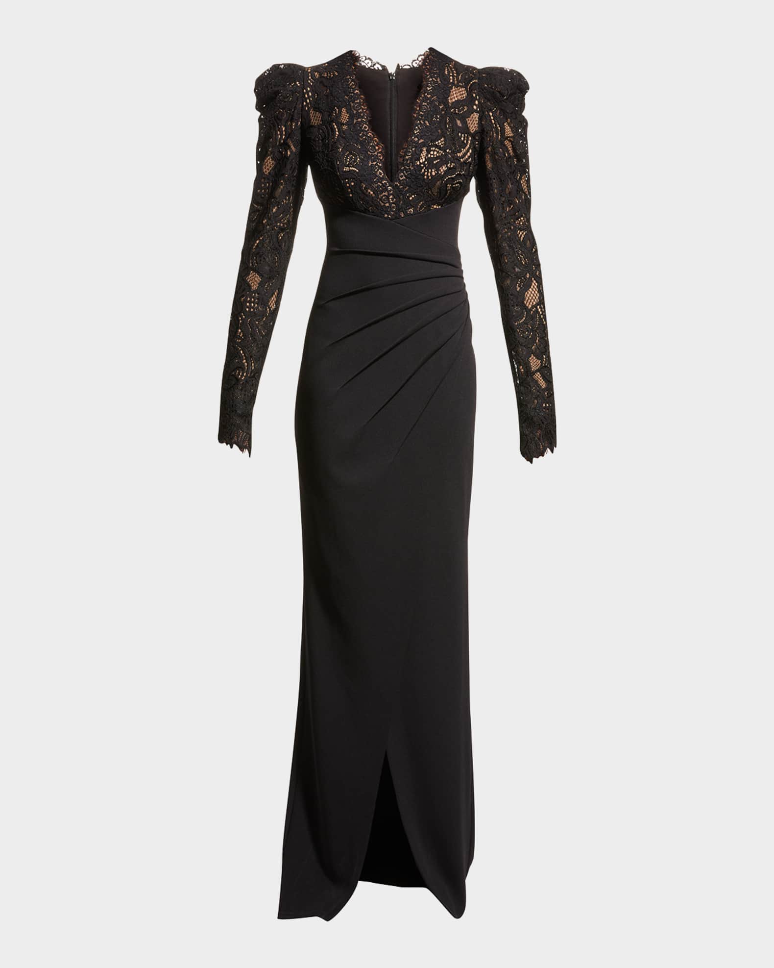 tadashi shoji lace gown