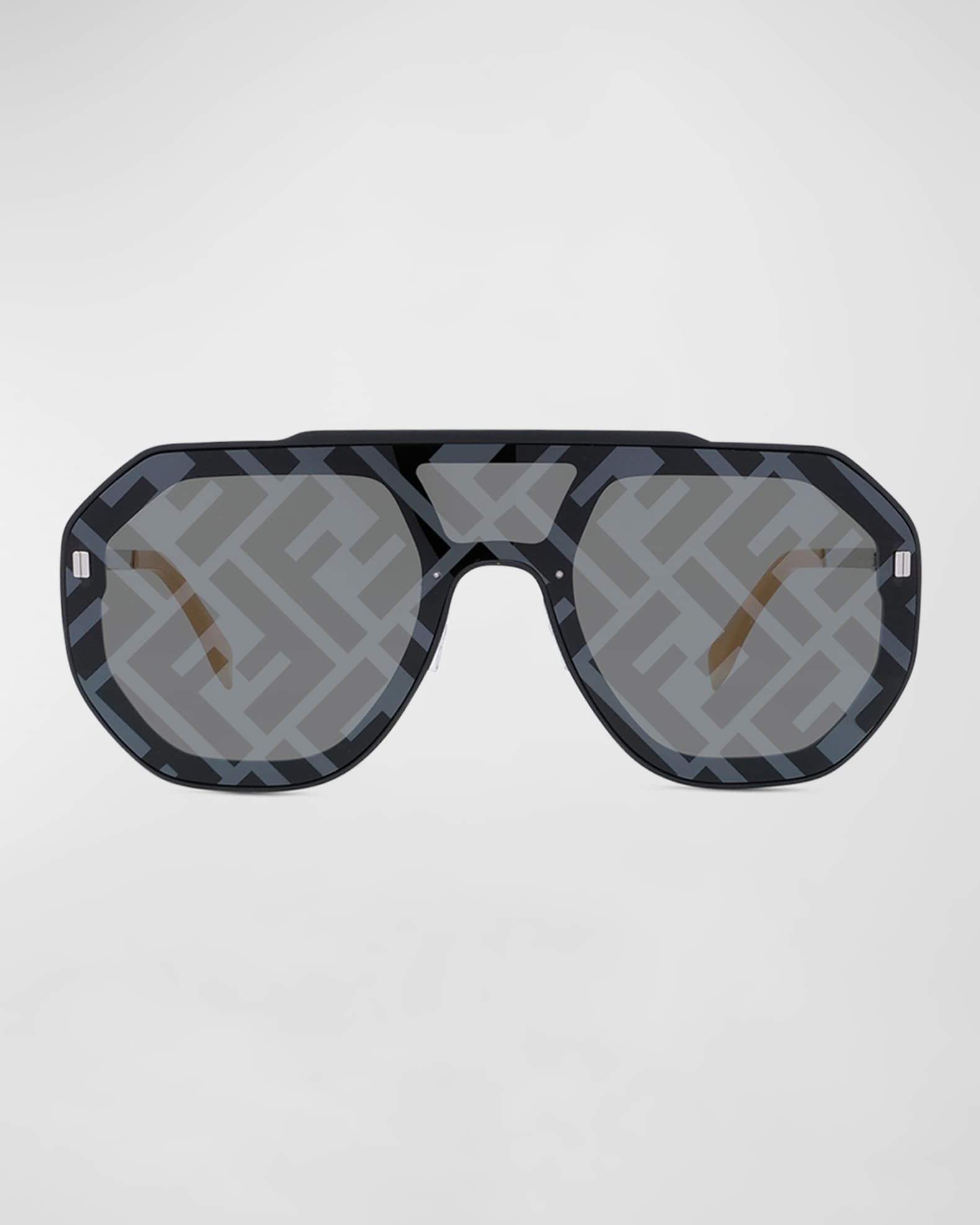 Fendi FF Logo Injection Plastic Shield Sunglasses Neiman Marcus
