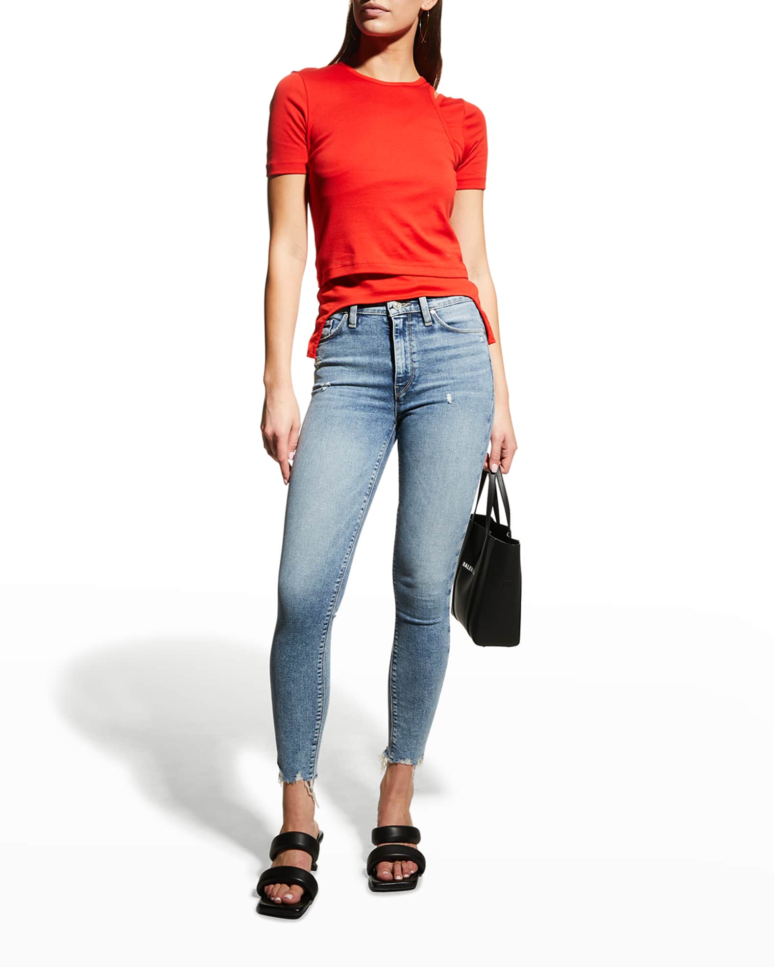 hudson barbara high waisted skinny jeans
