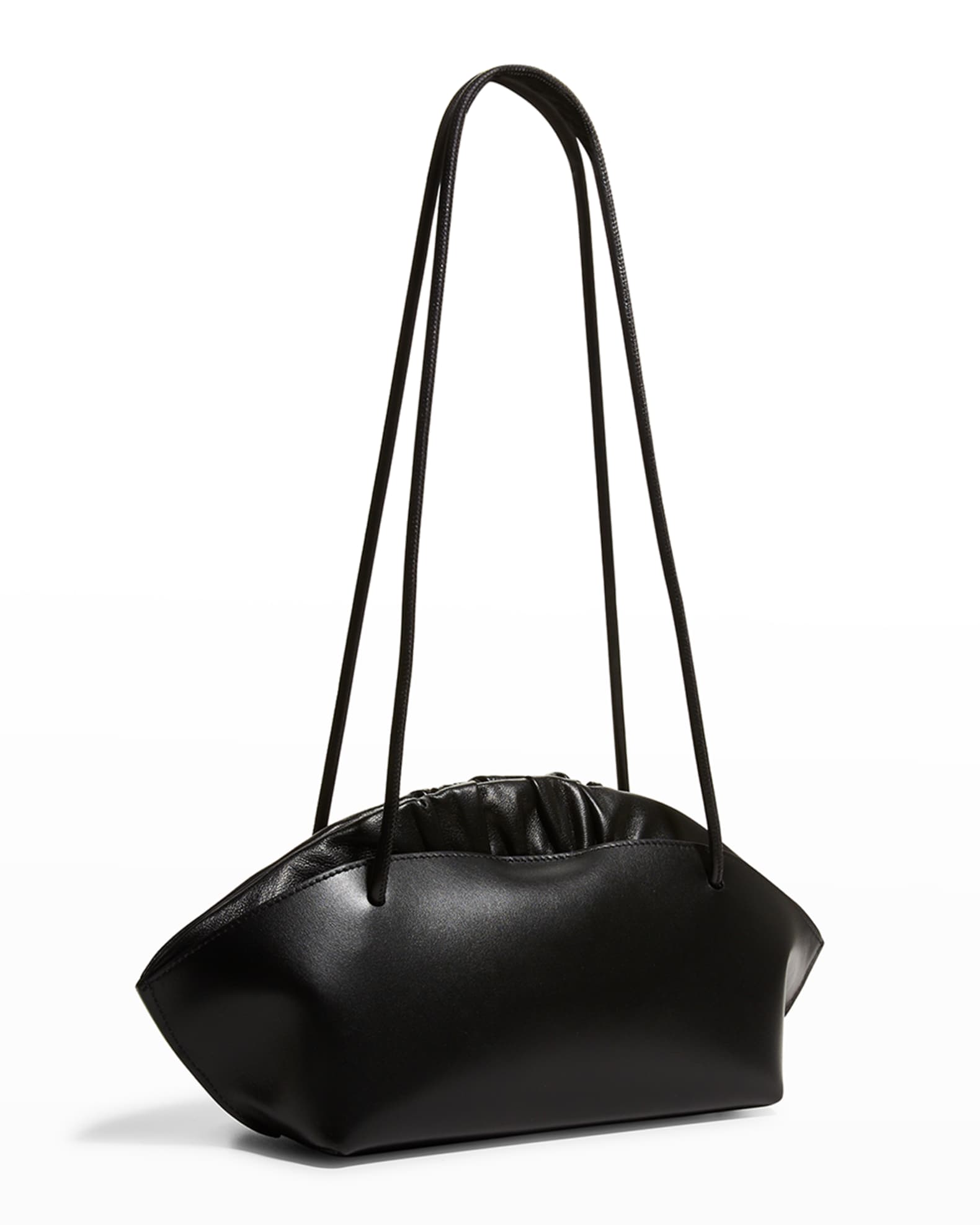 Ree Projects Ann Ruched Smooth Leather Shoulder Bag | Neiman Marcus
