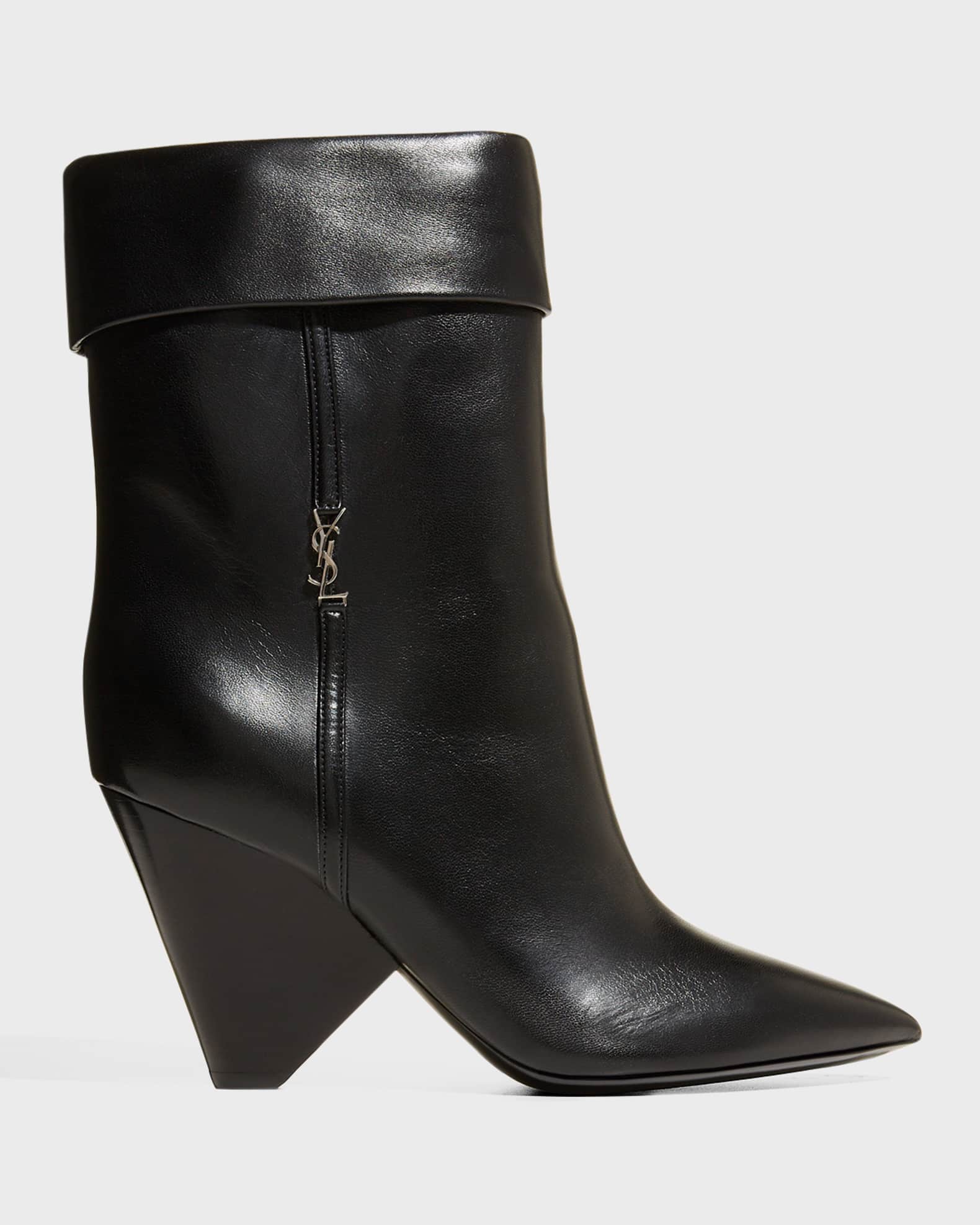 Charles david laurent stretch leather booties online