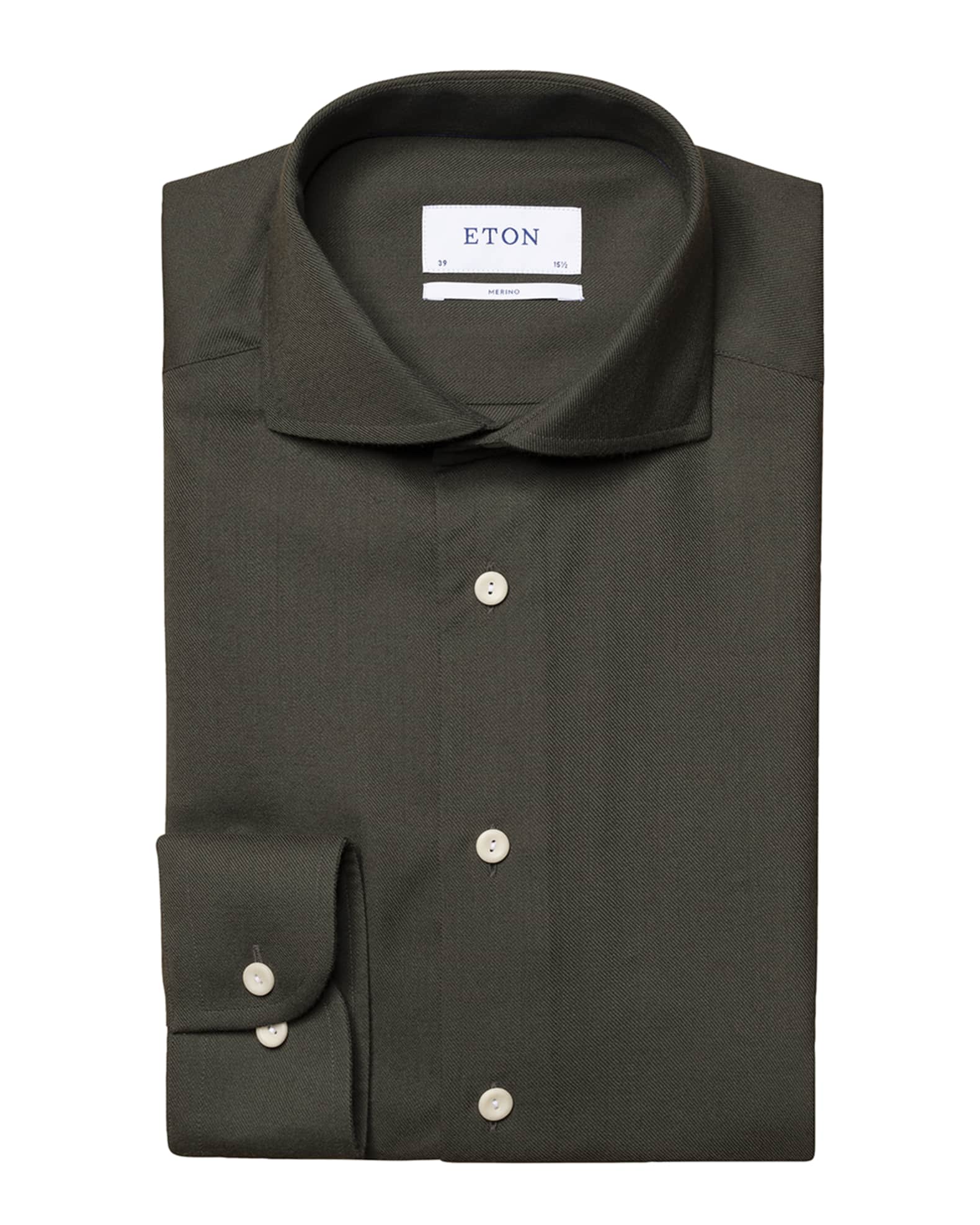 Eton Men's Contemporary Wool Dress Shirt | Neiman Marcus