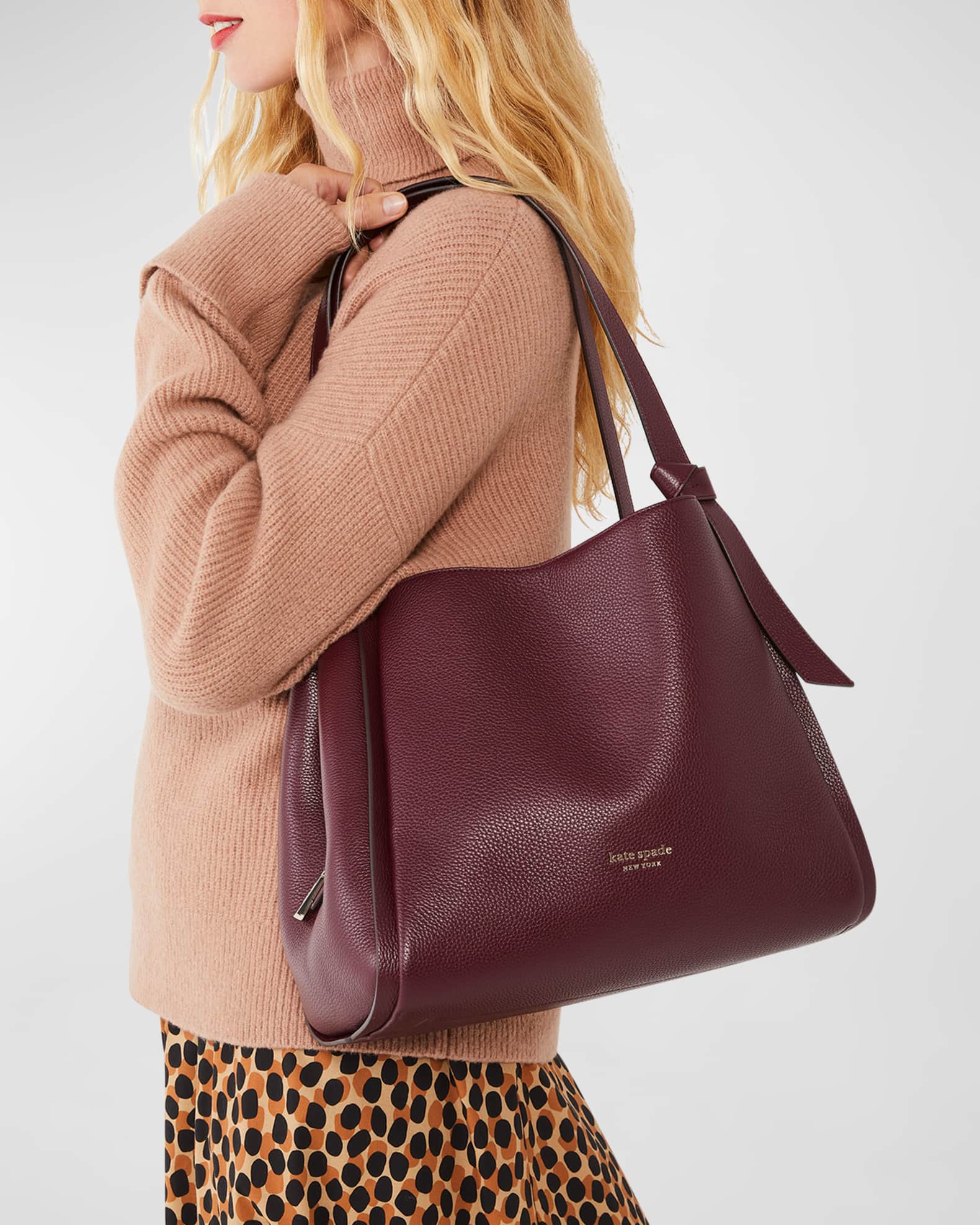 large pebbled leather hobo shoulder bag 1