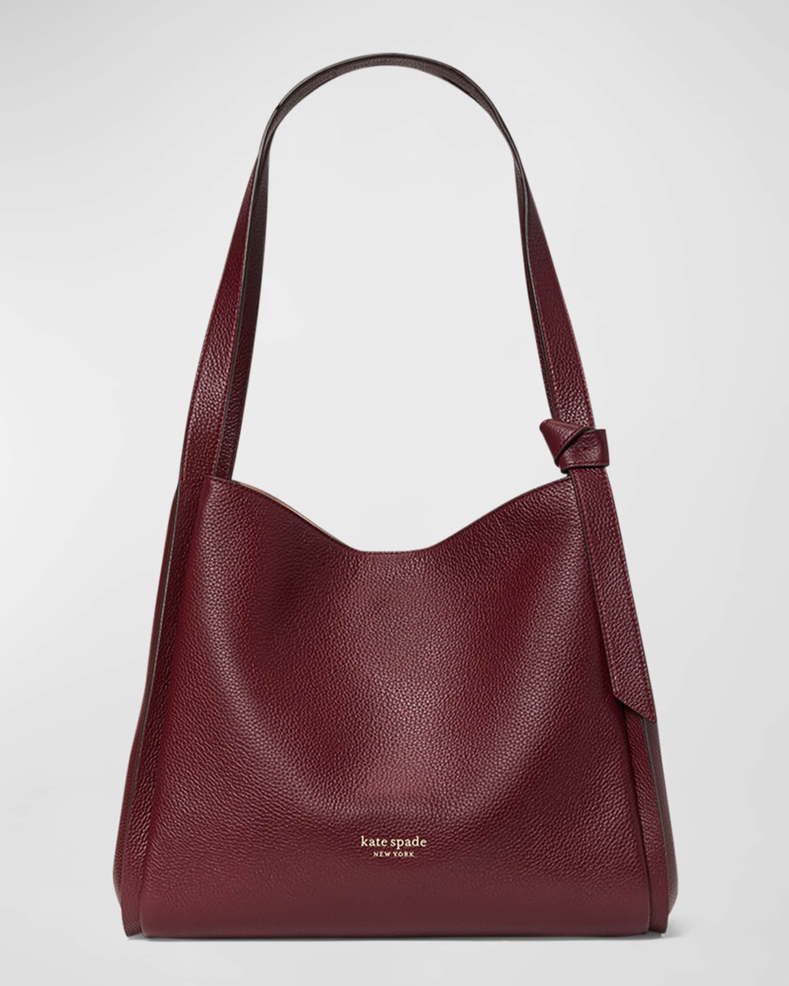 large pebbled leather hobo shoulder bag 0