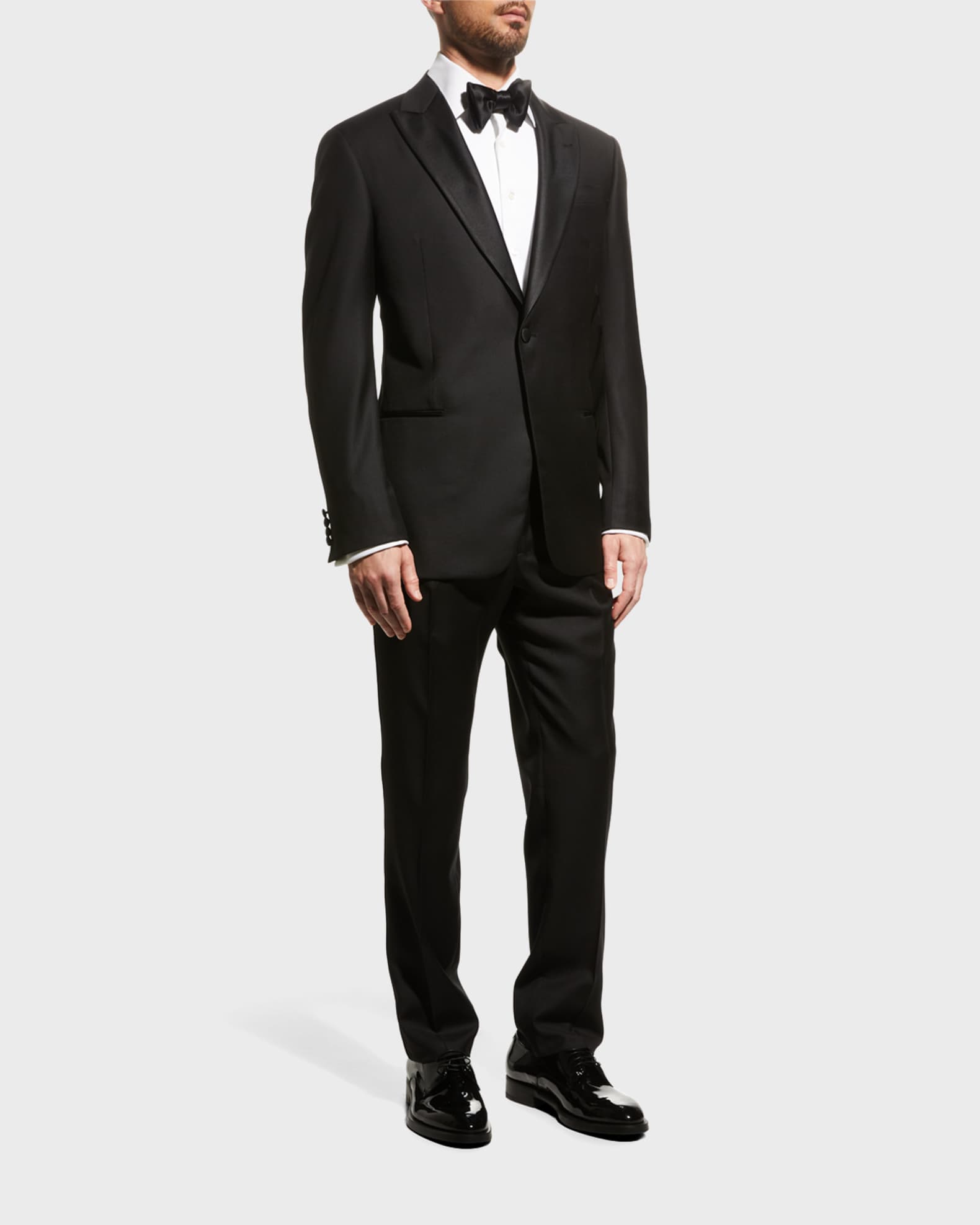 Emporio armani black suit outlet