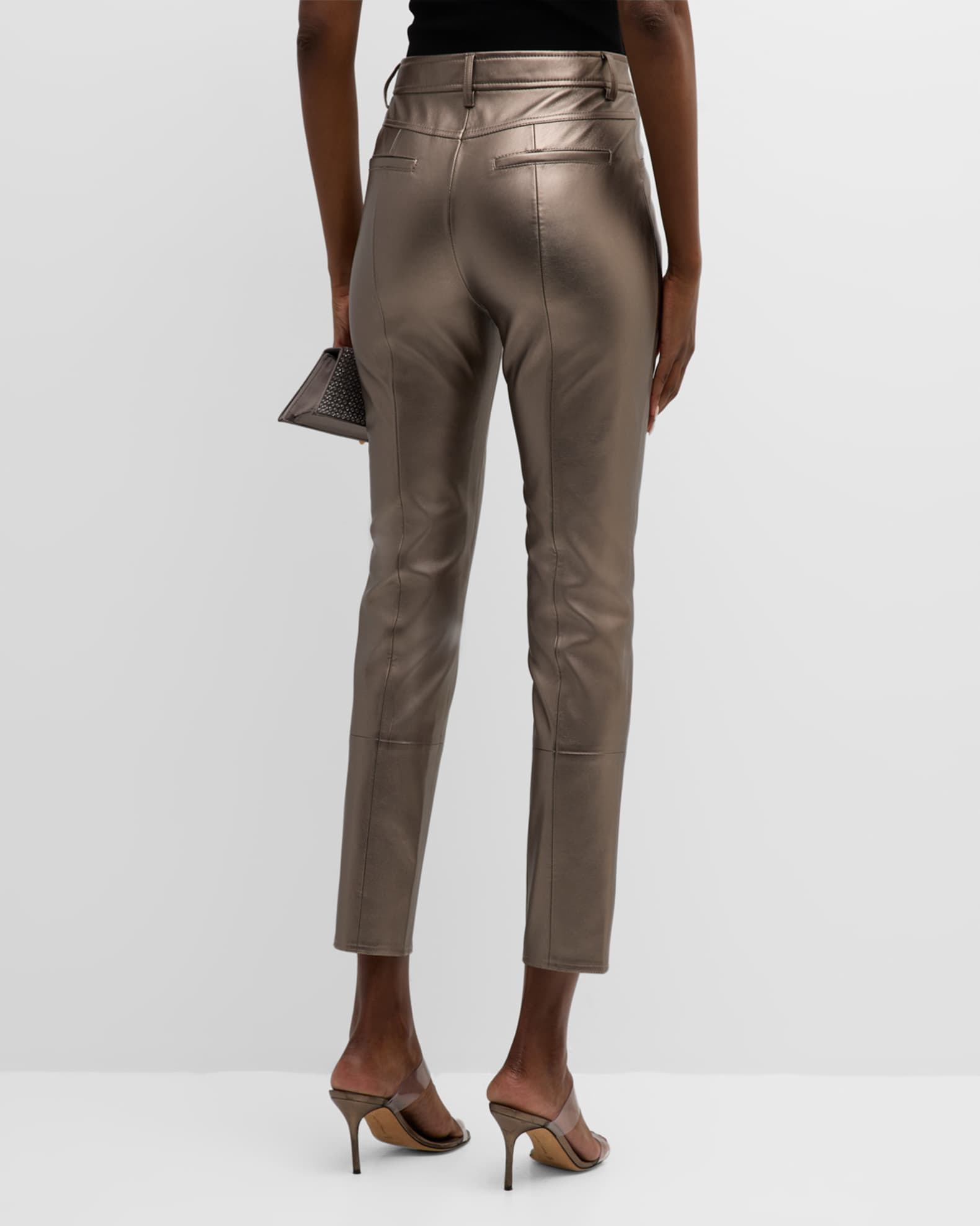 Milly Rue Faux Leather Skinny Pants | Neiman Marcus