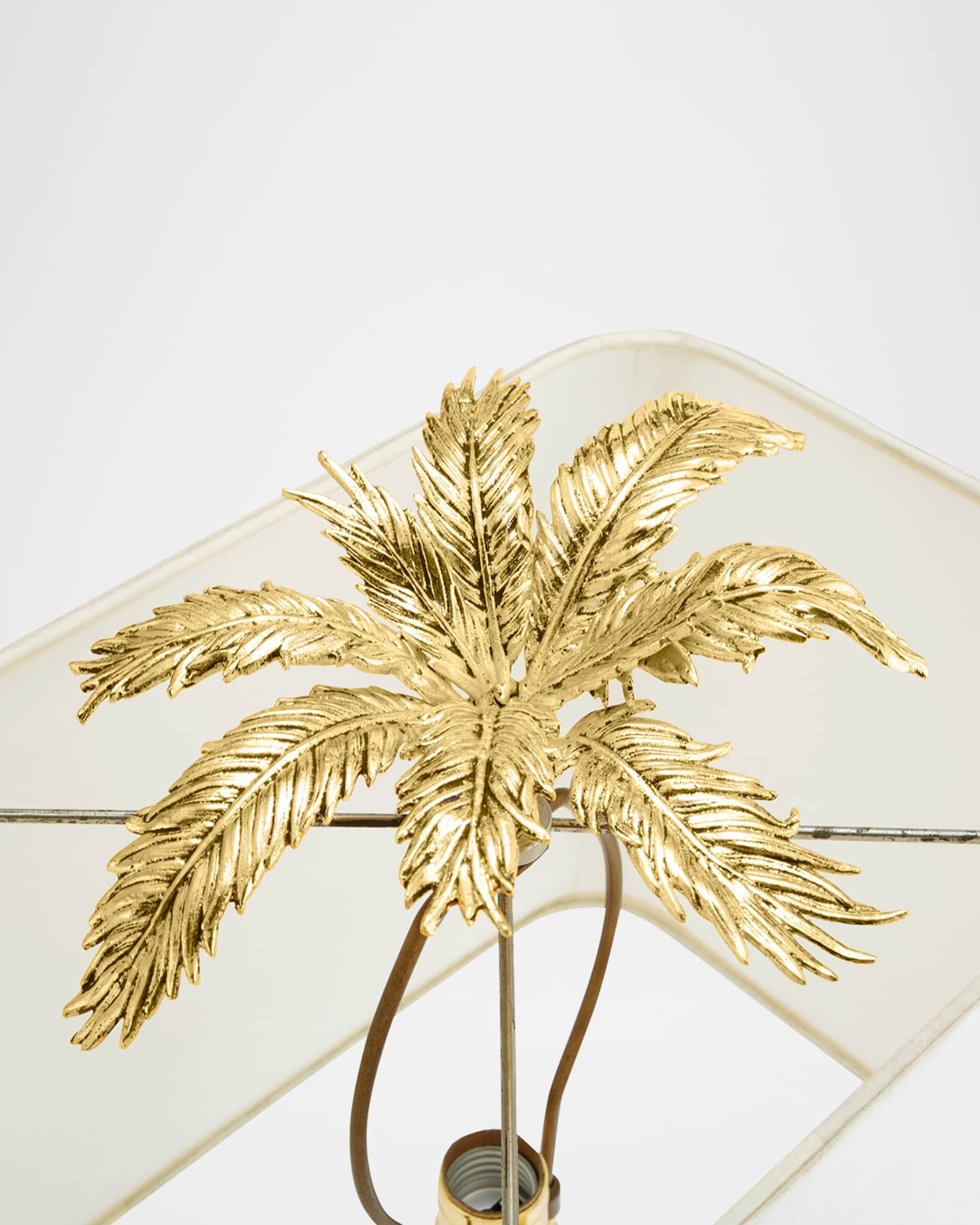 Palm Lamp w/ White Marble Base 1