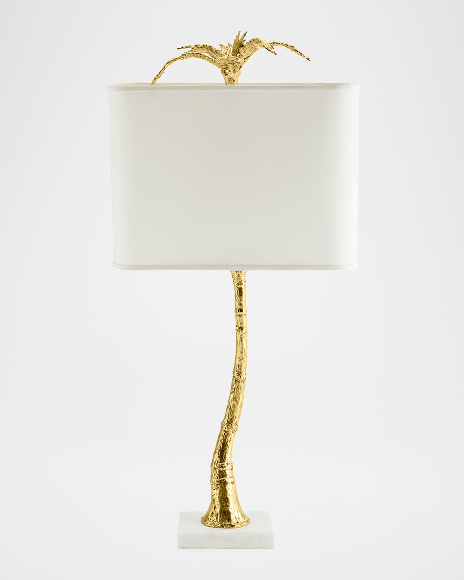 Palm Lamp w/ White Marble Base 0