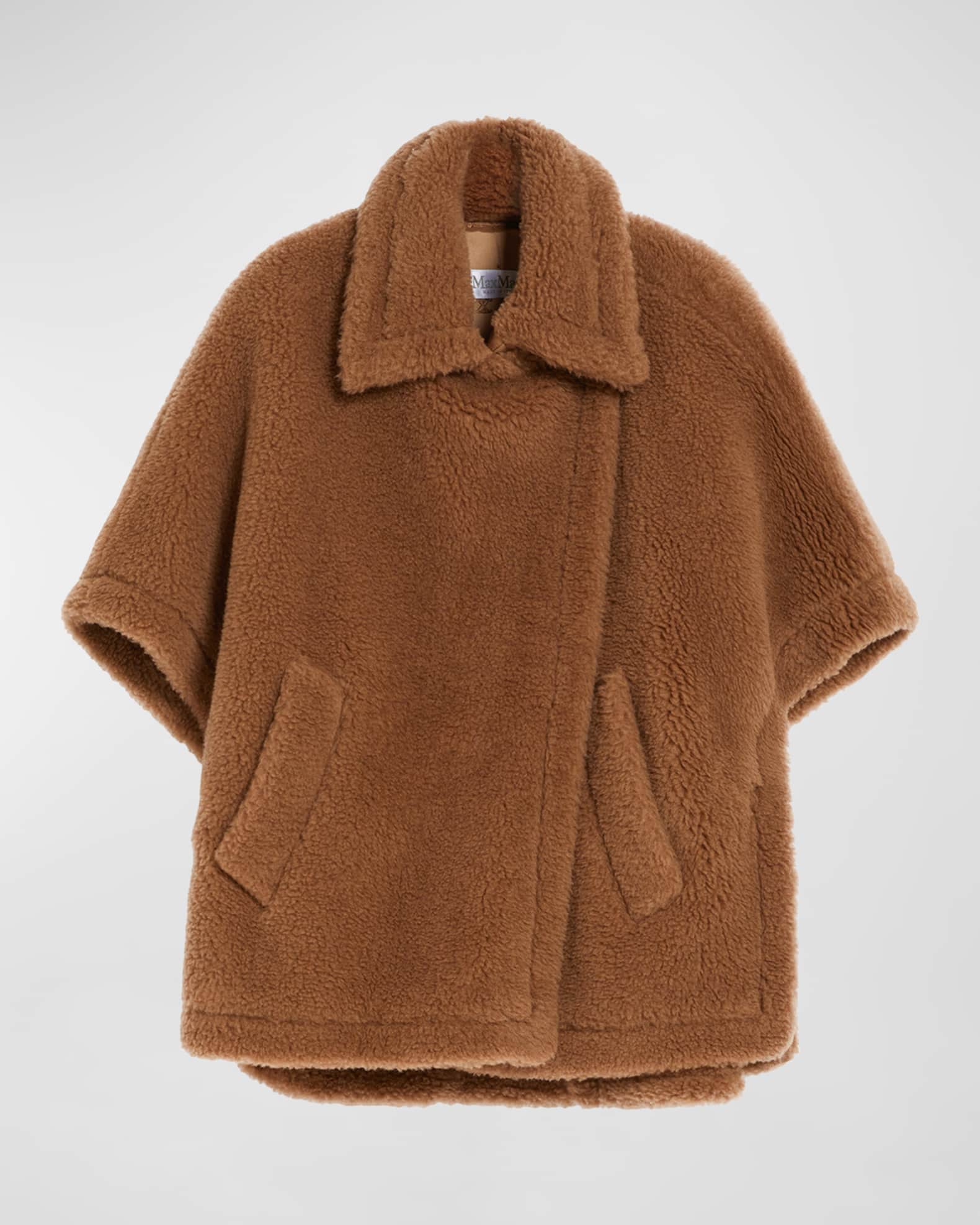 Tebe Teddy Camel Wool Cape  1