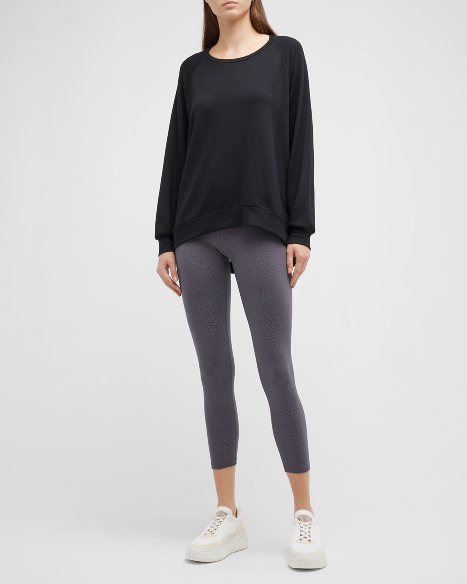 Beyond Yoga Saturday Fleece Oversized Pullover Top | Neiman Marcus