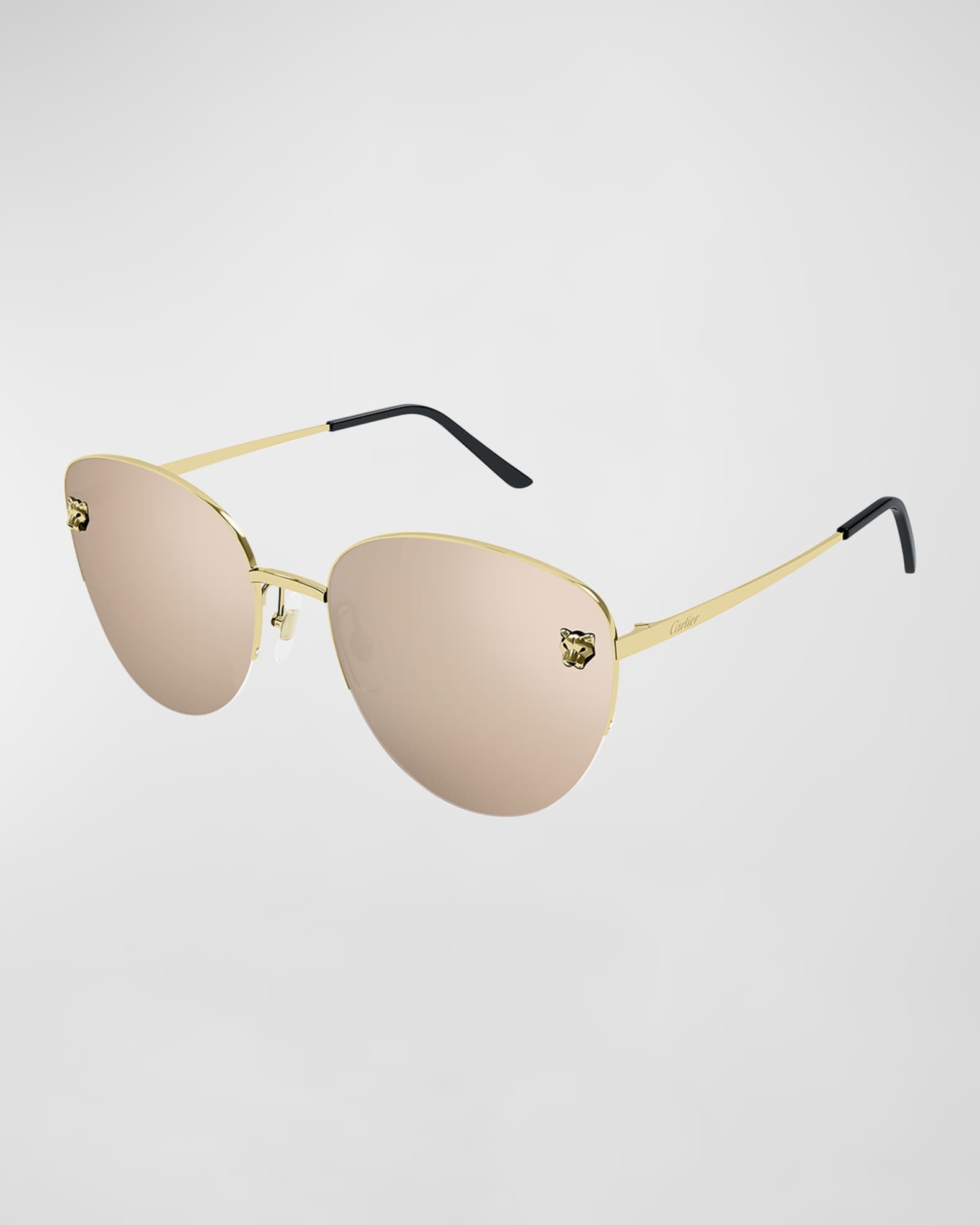 Cartier Rimless Panther Cat-Eye Sunglasses