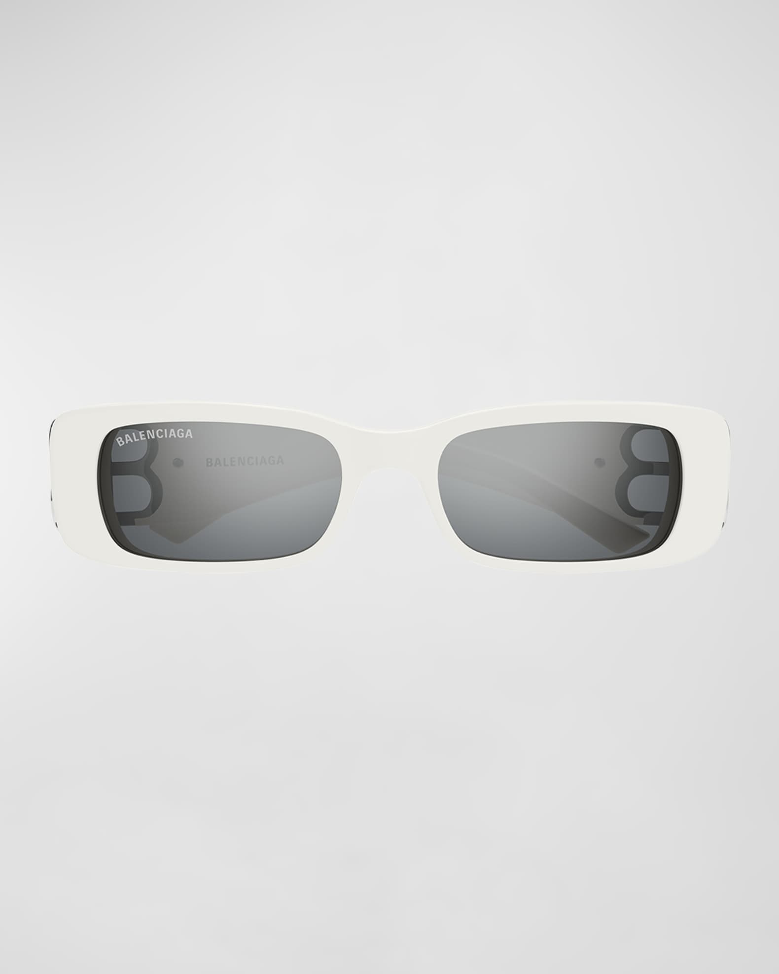 【送料&関税込】Balenciaga Ivory Acetate Sunglasses Balenciaga Logo Rectangle Acetate Sunglasses | Neiman Marcus
