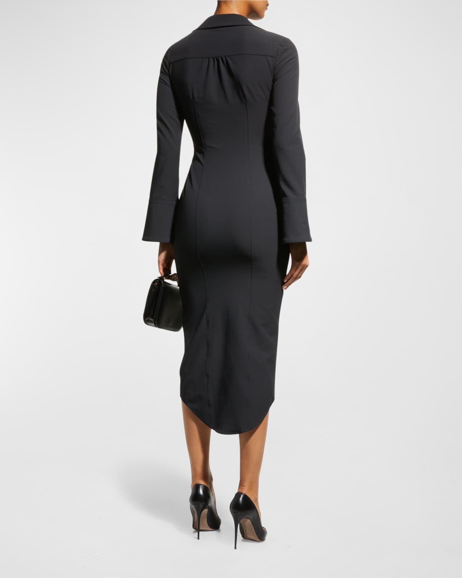 Cinq a Sept Mckenna Collared Midi Dress | Neiman Marcus