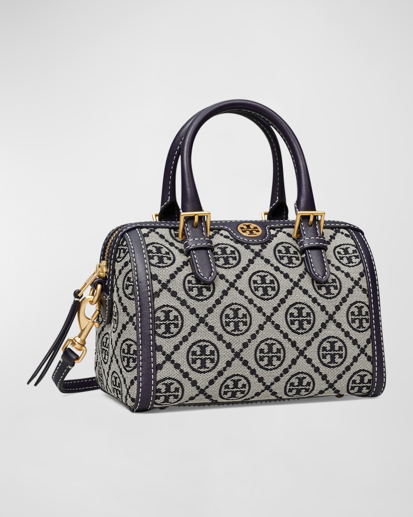 Tory Burch T Monogram Jacquard Mini Barrel Crossbody Bag | Neiman Marcus