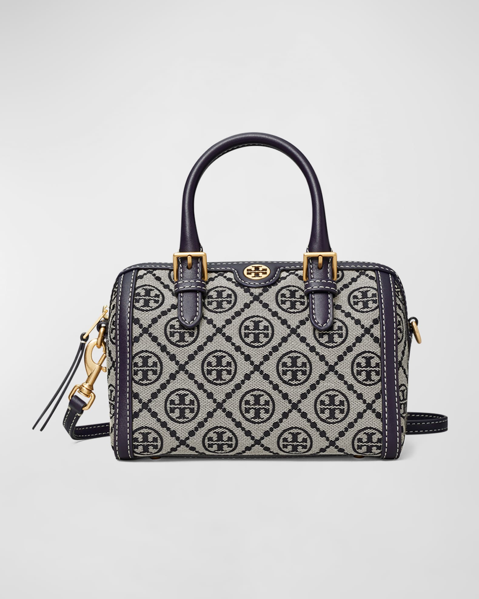 Tory Burch T Monogram Jacquard Mini Barrel Crossbody Bag Neiman Marcus