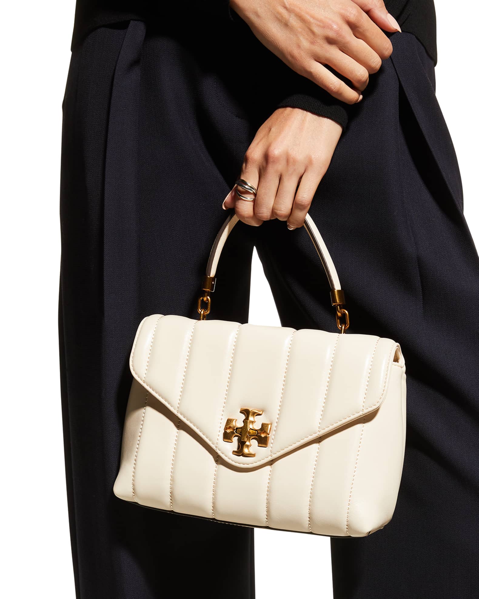 Tory Burch Kira Small Quilted Top-Handle Satchel Bag | Neiman Marcus