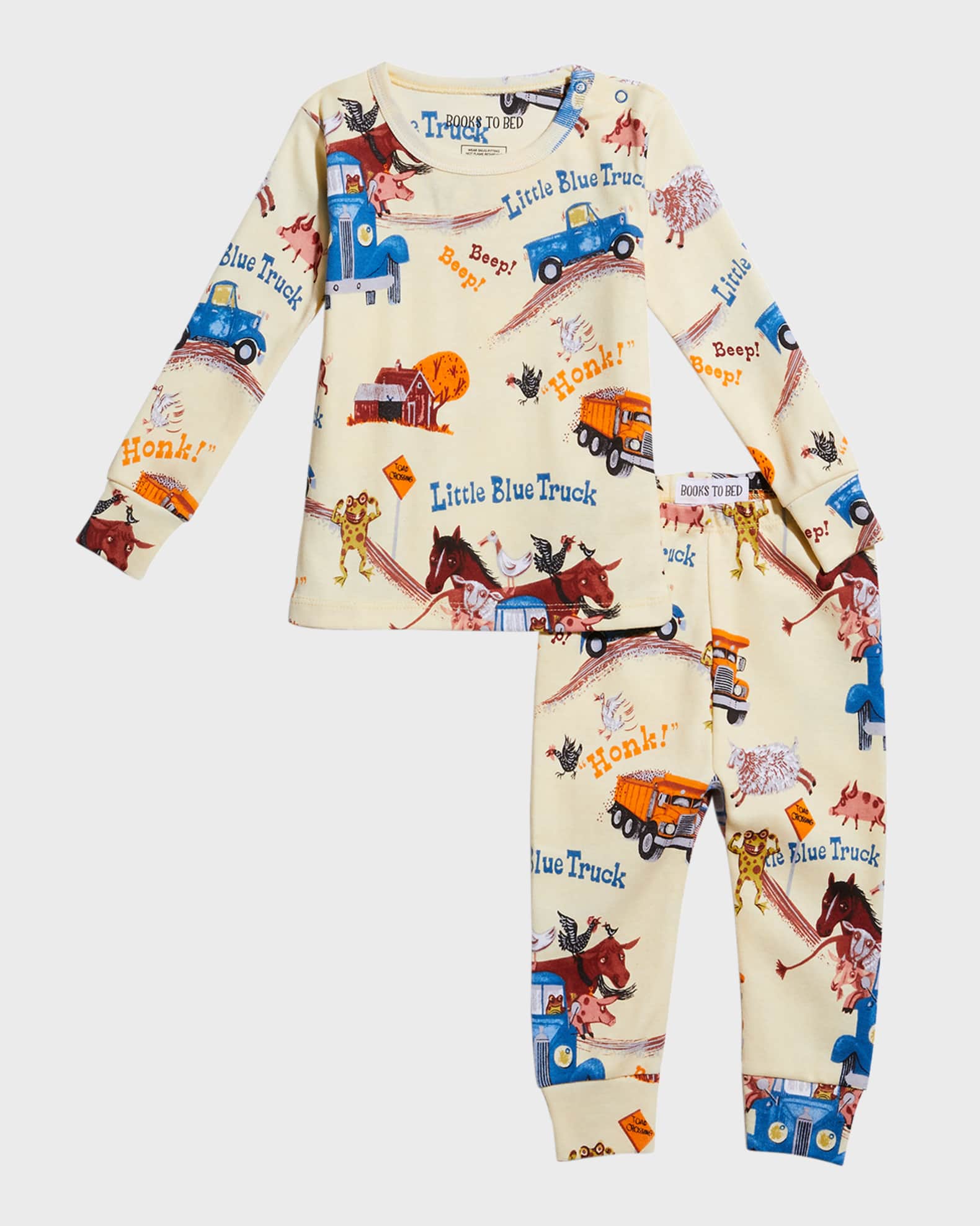 Books To Bed Boy s Little Blue Truck Printed 2 Piece Pajamas Size 12 24M Neiman Marcus