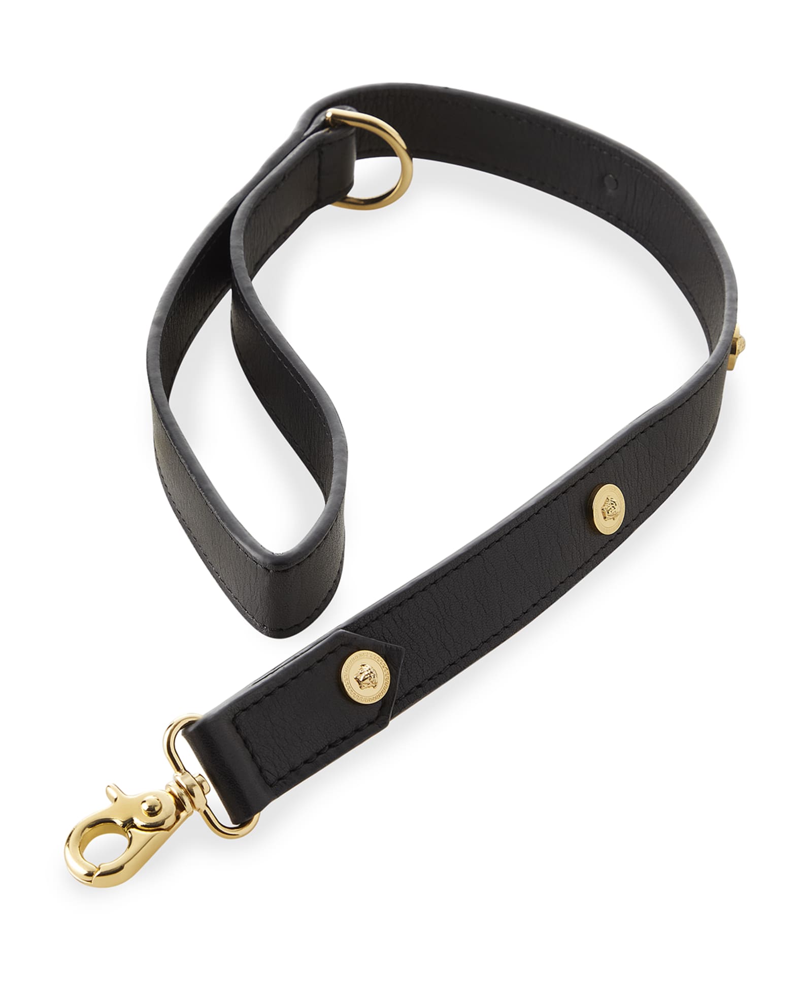 Versace Leather Dog Leash with Studs - Small | Neiman Marcus