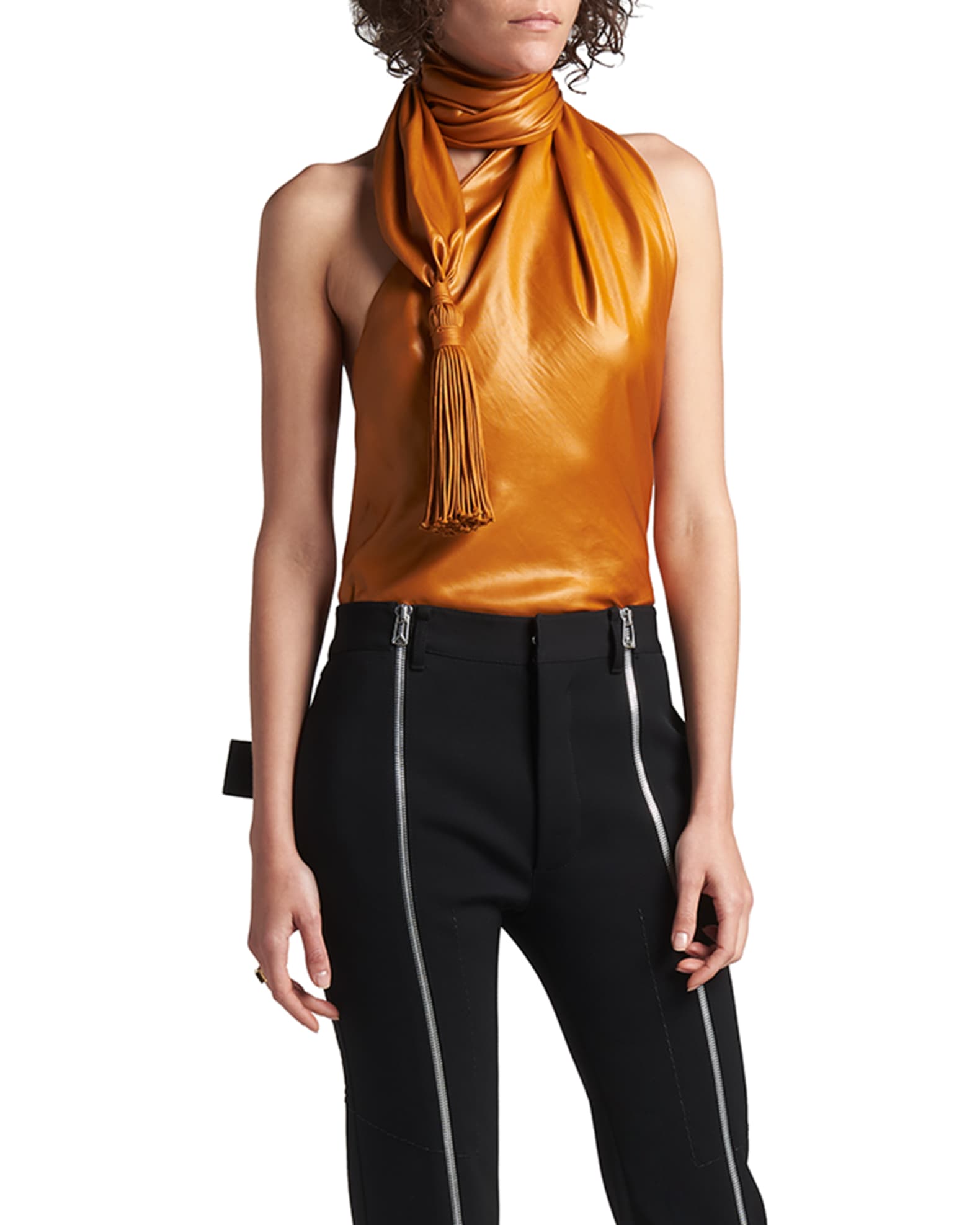 Bottega Cintzed ScarfHalter Top Neiman Marcus