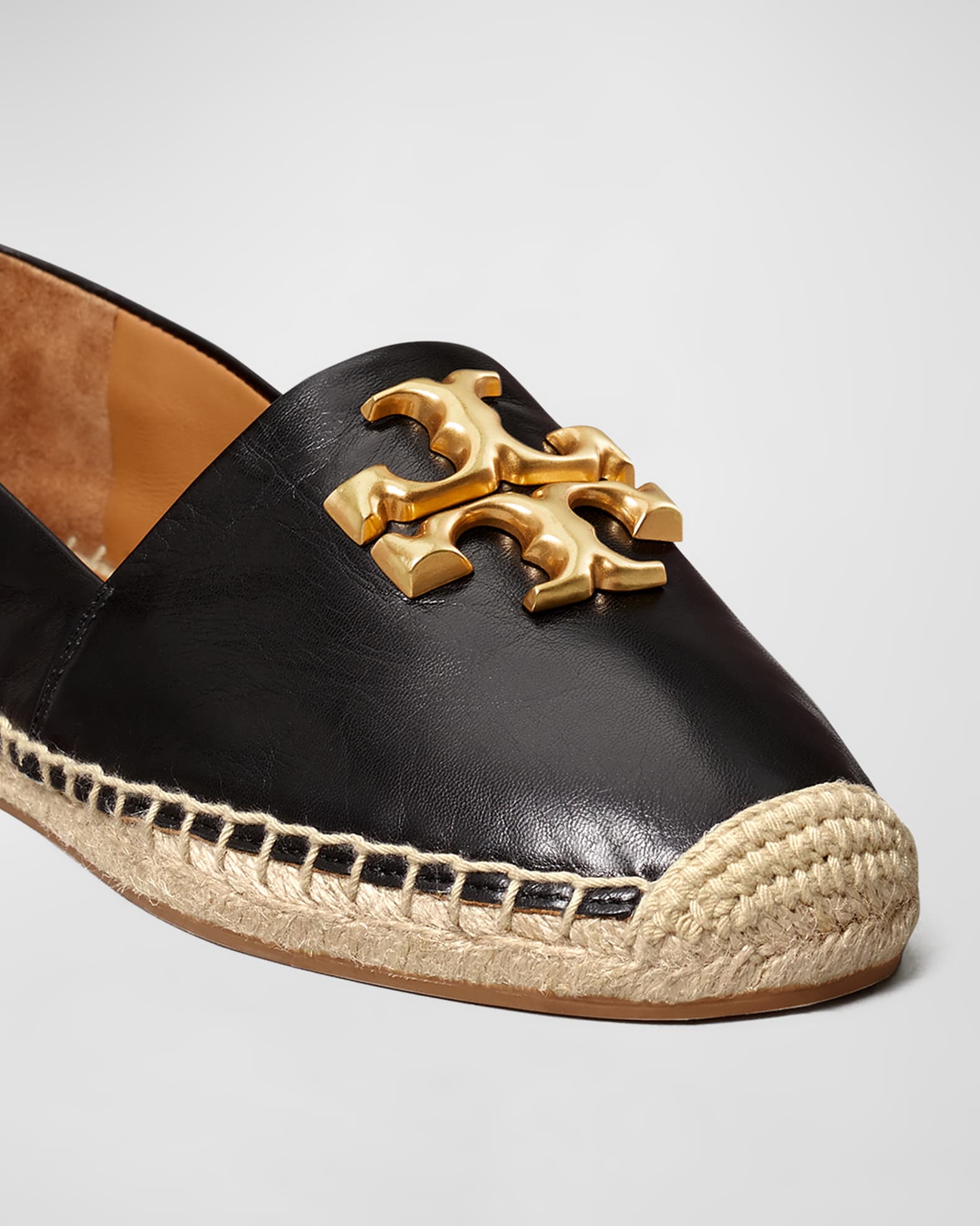 Tory Burch Eleanor Leather Medallion Loafer Espadrilles Neiman Marcus